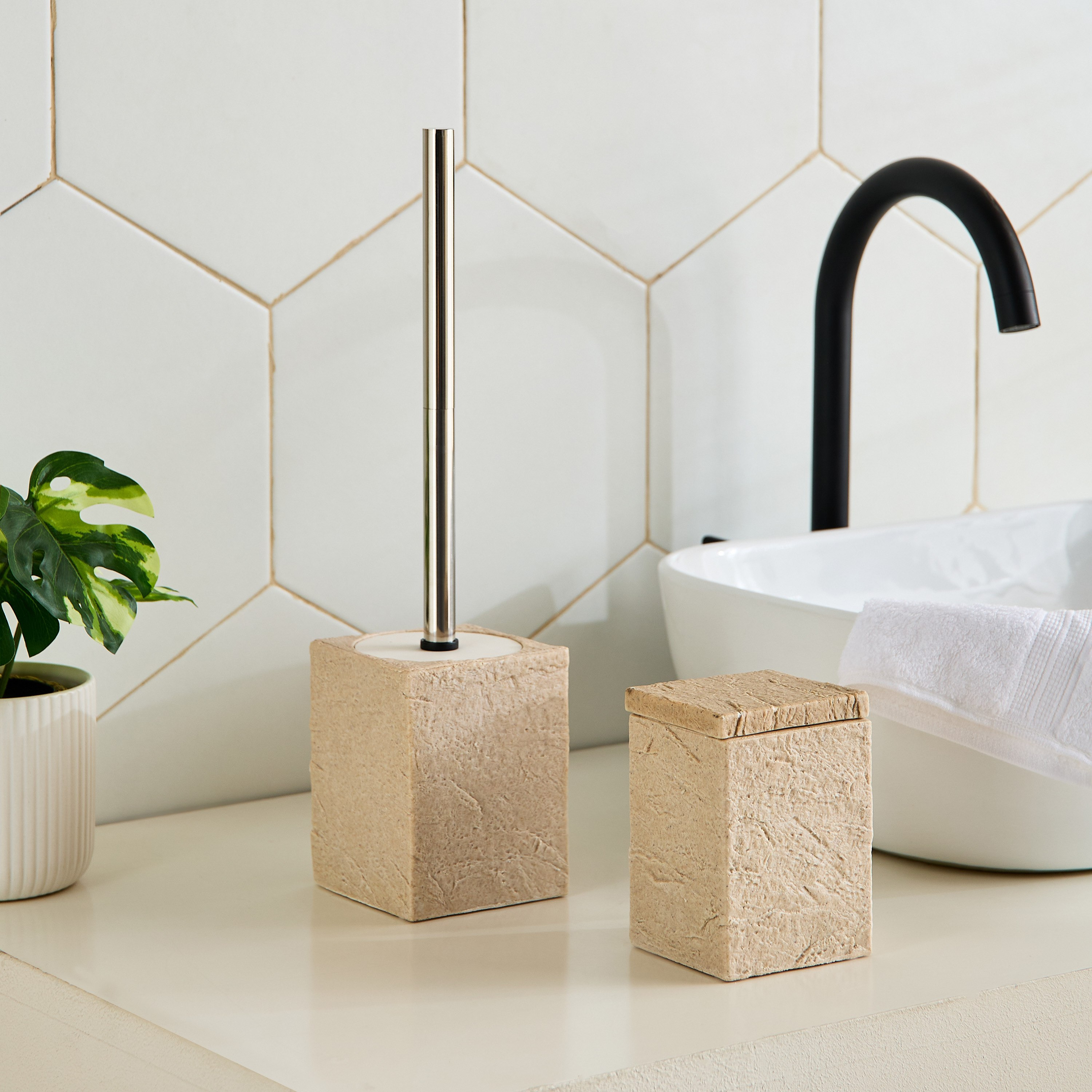 Whyton Travertine Cotton Jar - 8.5x7.5x12 cm-hbxhomeware-bathandlaundry-tissueboxesandcottonjars-image-4