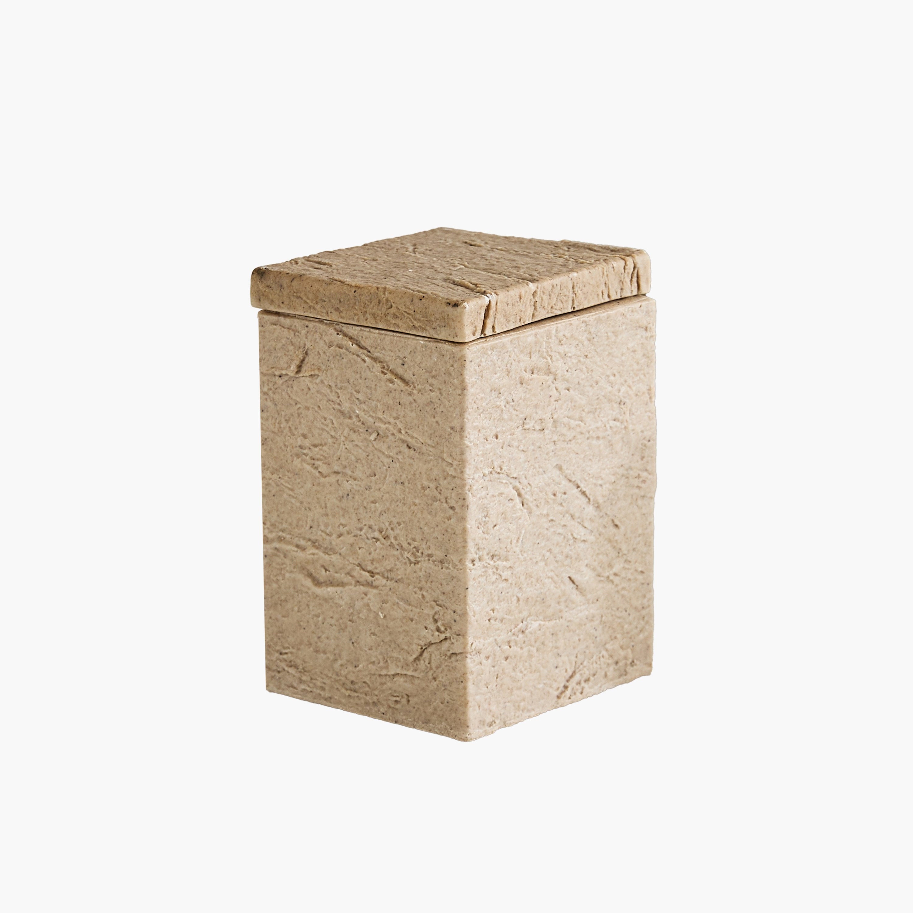 Whyton Travertine Cotton Jar - 8.5x7.5x12 cm-hbxhomeware-bathandlaundry-tissueboxesandcottonjars-image-5