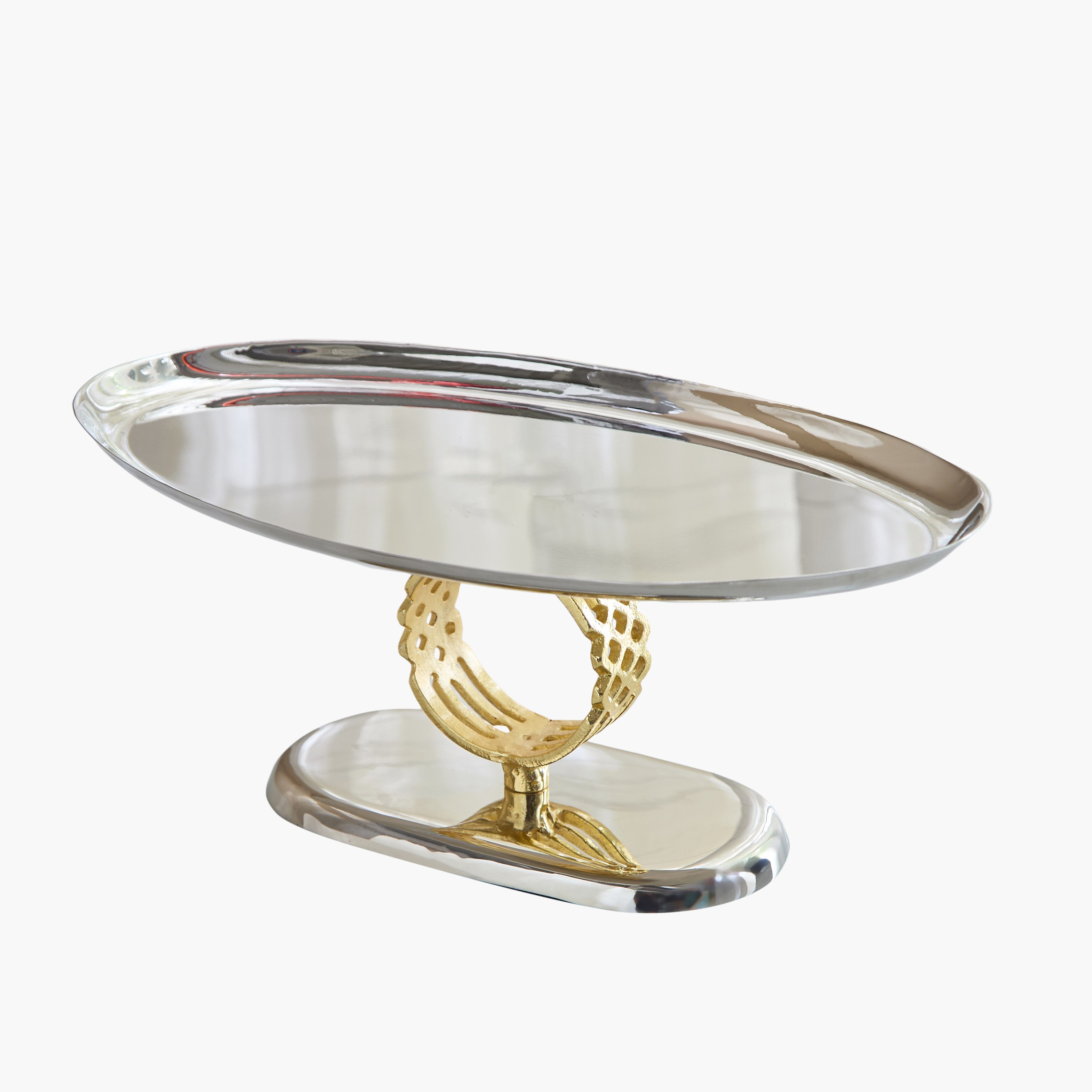 Aniq Stainless Steel Oval Serving Platter - 37x22x15 cm-hbxdecorandfurnishings-tabletop-serveware-image-5