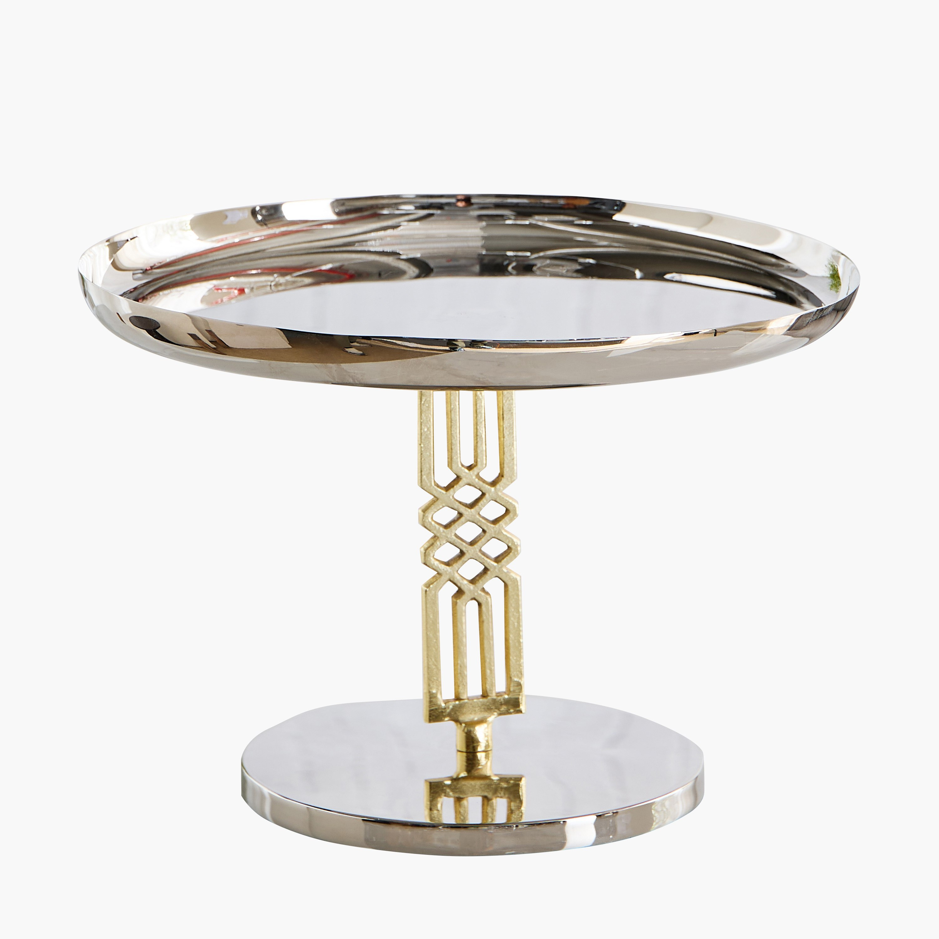 Aniq Stainless Steel Footed Decorative Stand - 32x32x19 cm-hbxhomeware-hbxdecorandfurnishings-image-6