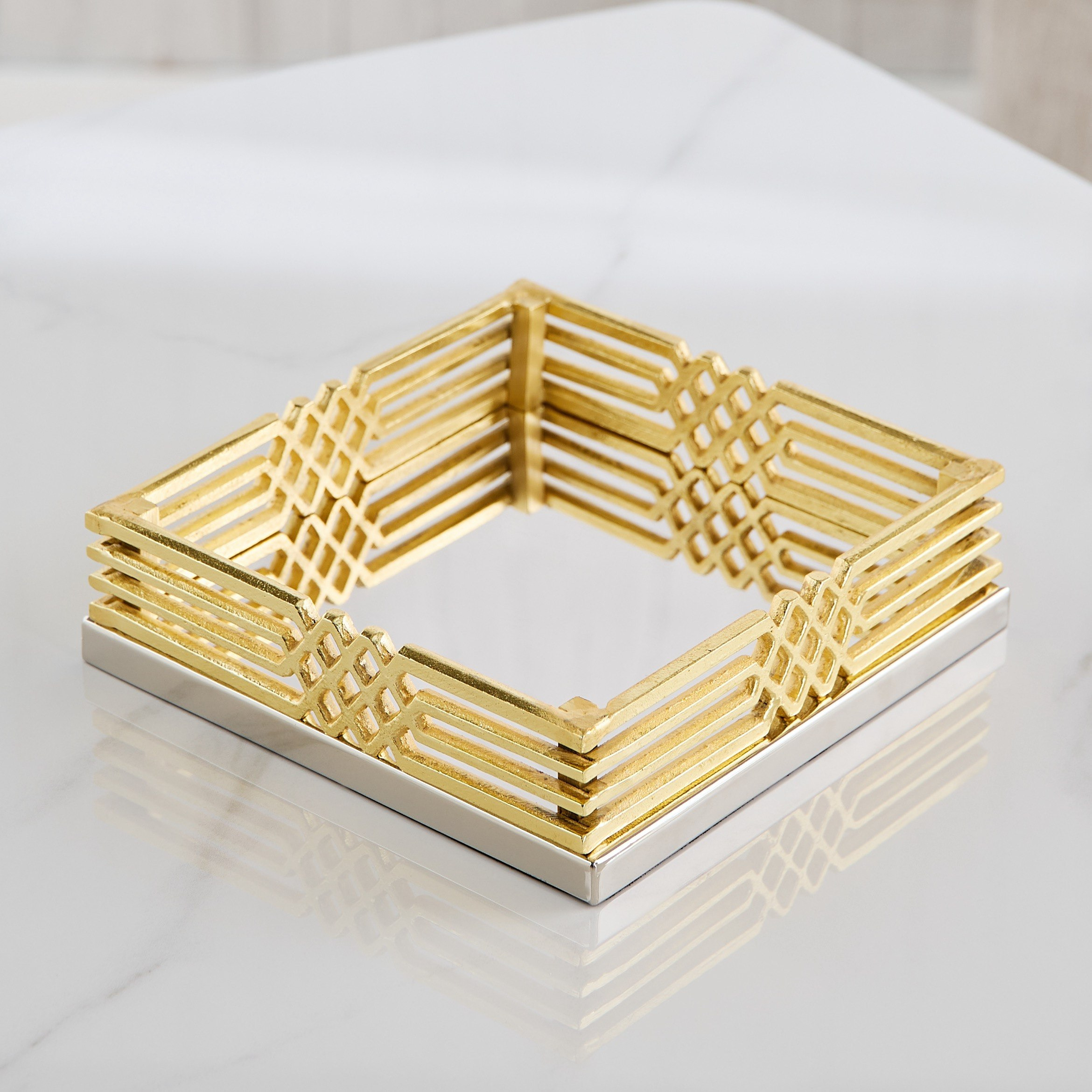 Aniq Stainless Steel Decorative Square Plate - 20x20x4 cm-PROMO_QA_HB_B1G1_WWS_271025-image-2