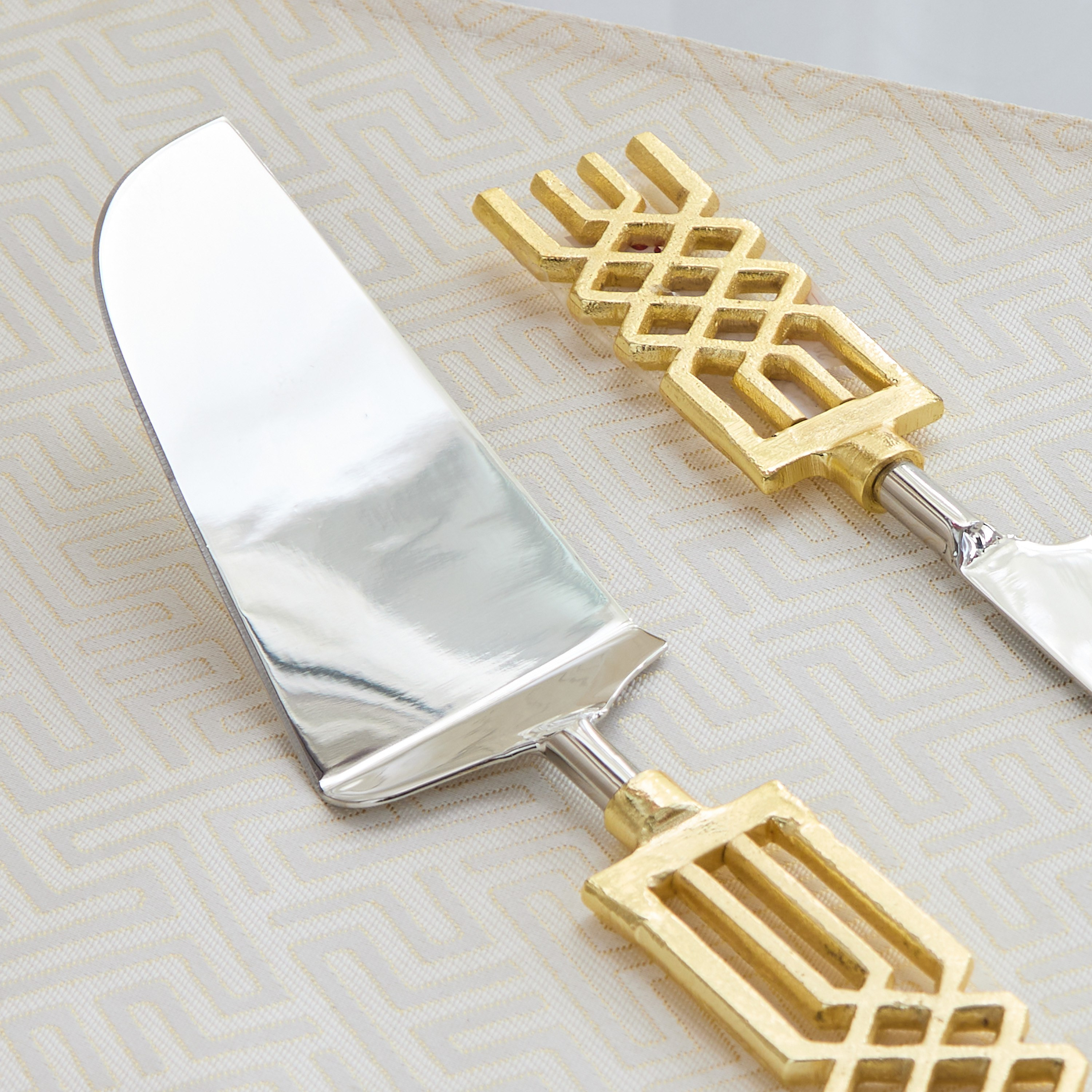 Aniq Stainless Steel 2-Piece Cake Server and Knife Set-hbxdecorandfurnishings-tabletop-serveware-image-2