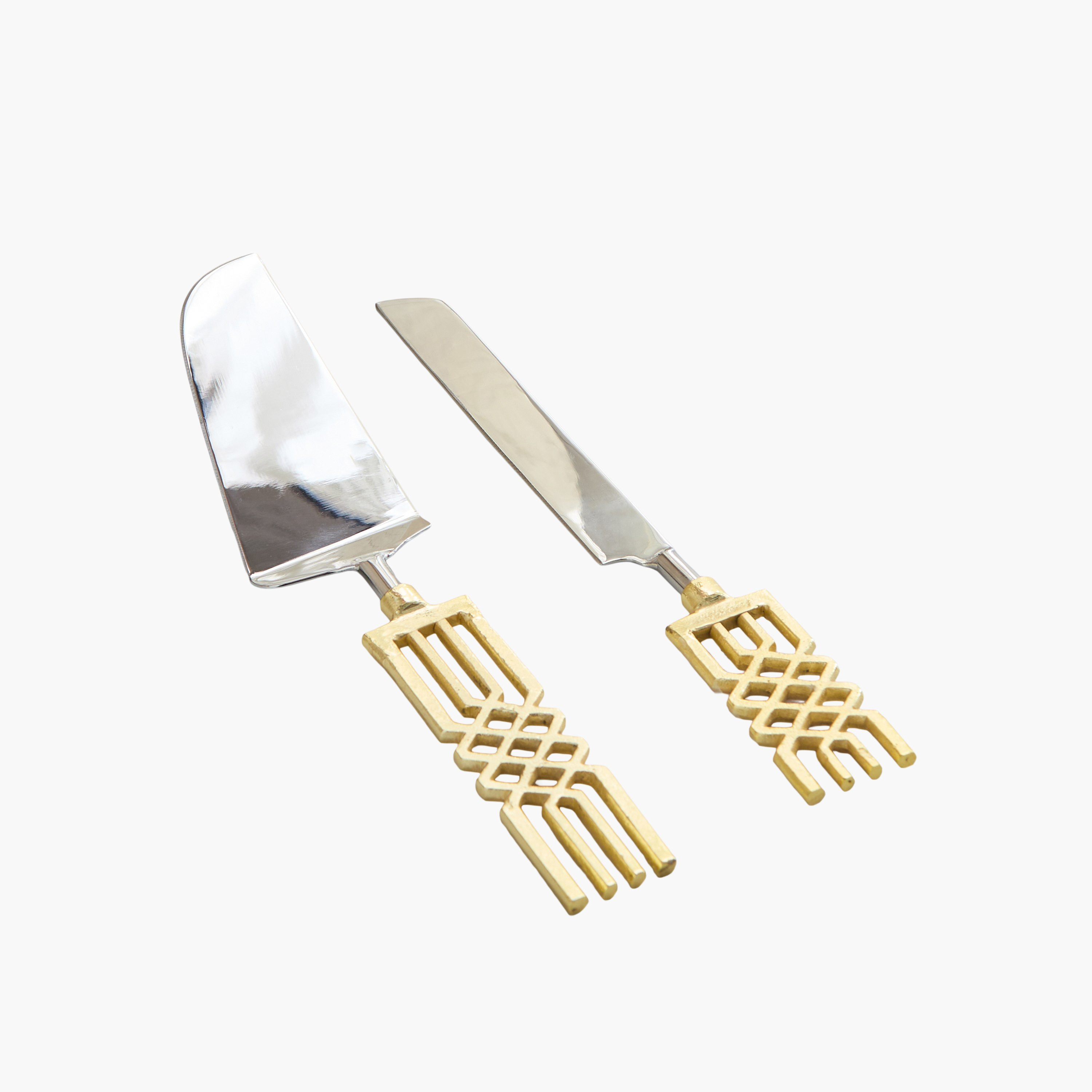 Aniq Stainless Steel 2-Piece Cake Server and Knife Set-hbxdecorandfurnishings-tabletop-serveware-image-5