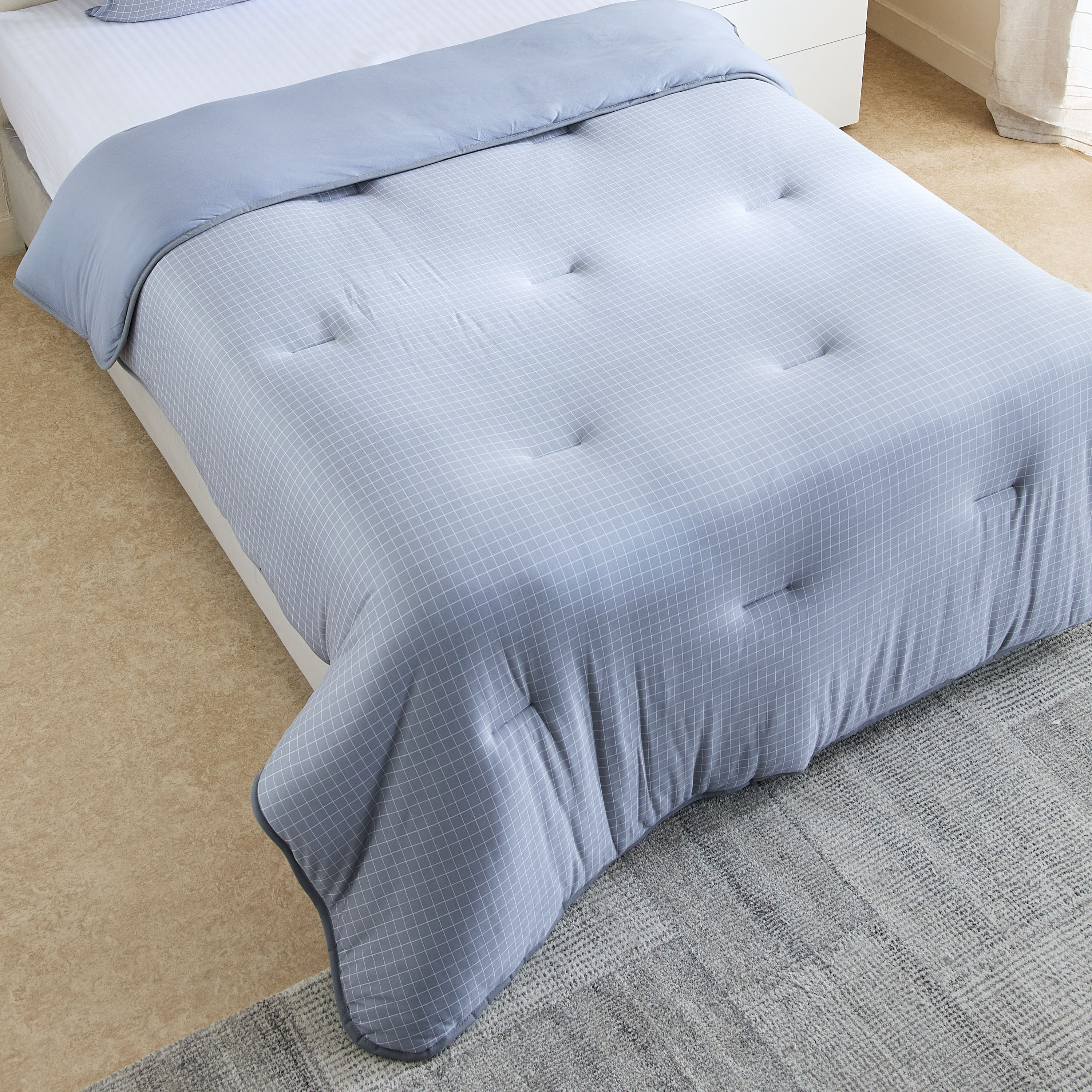 Ferum 2-Piece Stripe Microfibre Jersey Twin Comforter Set - 160x220 cm-hbxhomeware-hbxbedroom-image-3