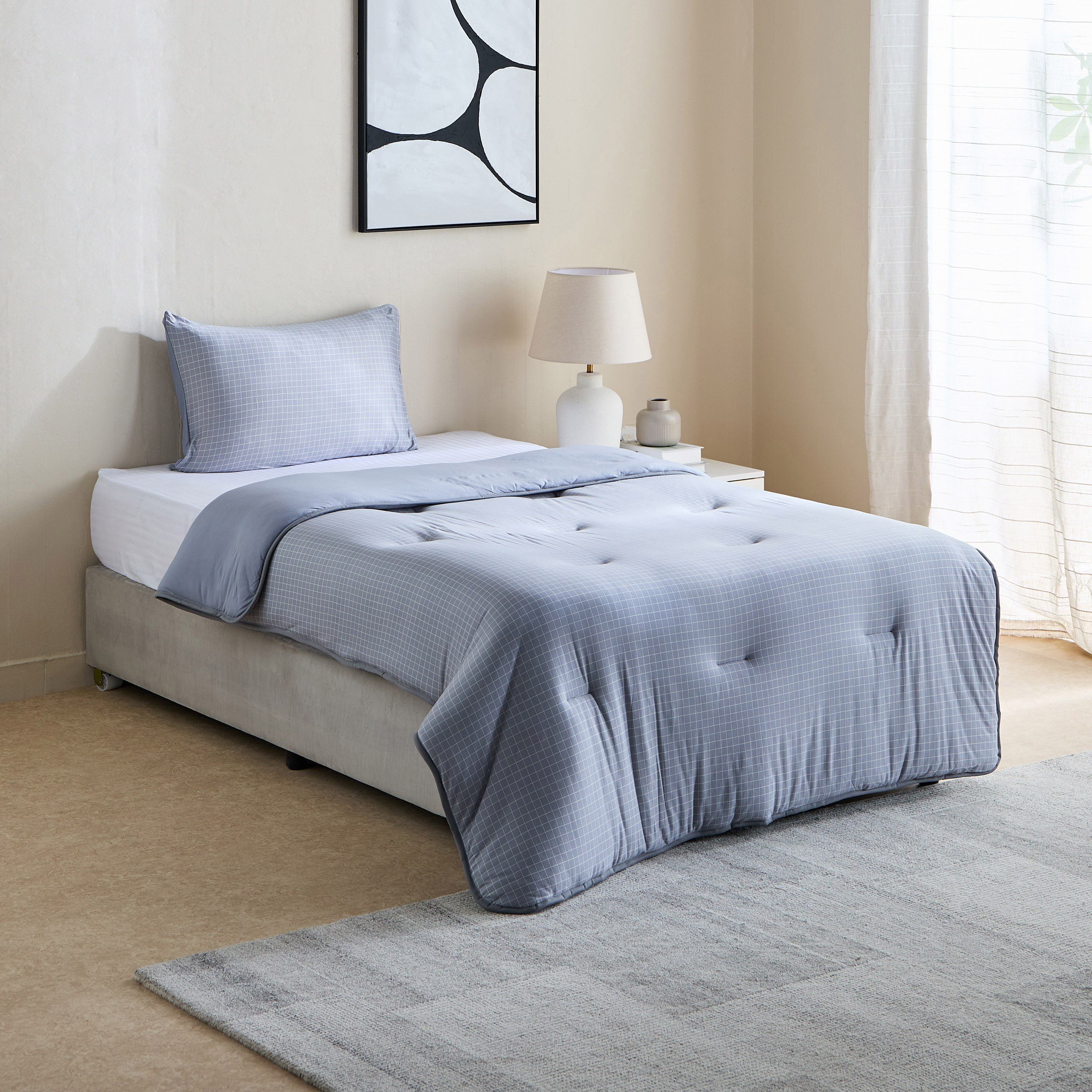 Ferum 2-Piece Stripe Microfibre Jersey Twin Comforter Set - 160x220 cm-hbxhomeware-hbxbedroom-image-8