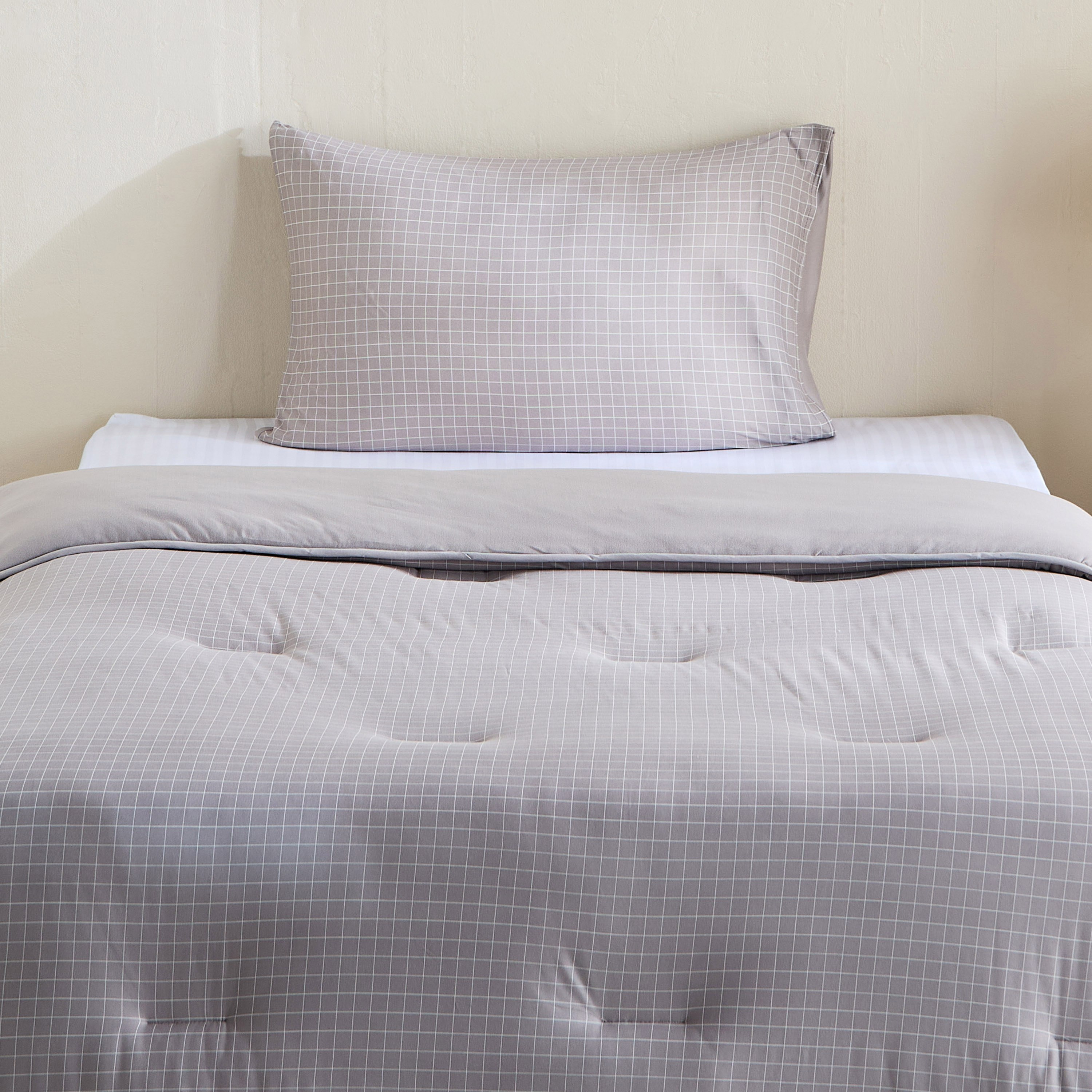 Ferum 2-Piece Stripe Microfibre Jersey Twin Comforter Set - 160x220 cm-hbxhomeware-hbxbedroom-image-2