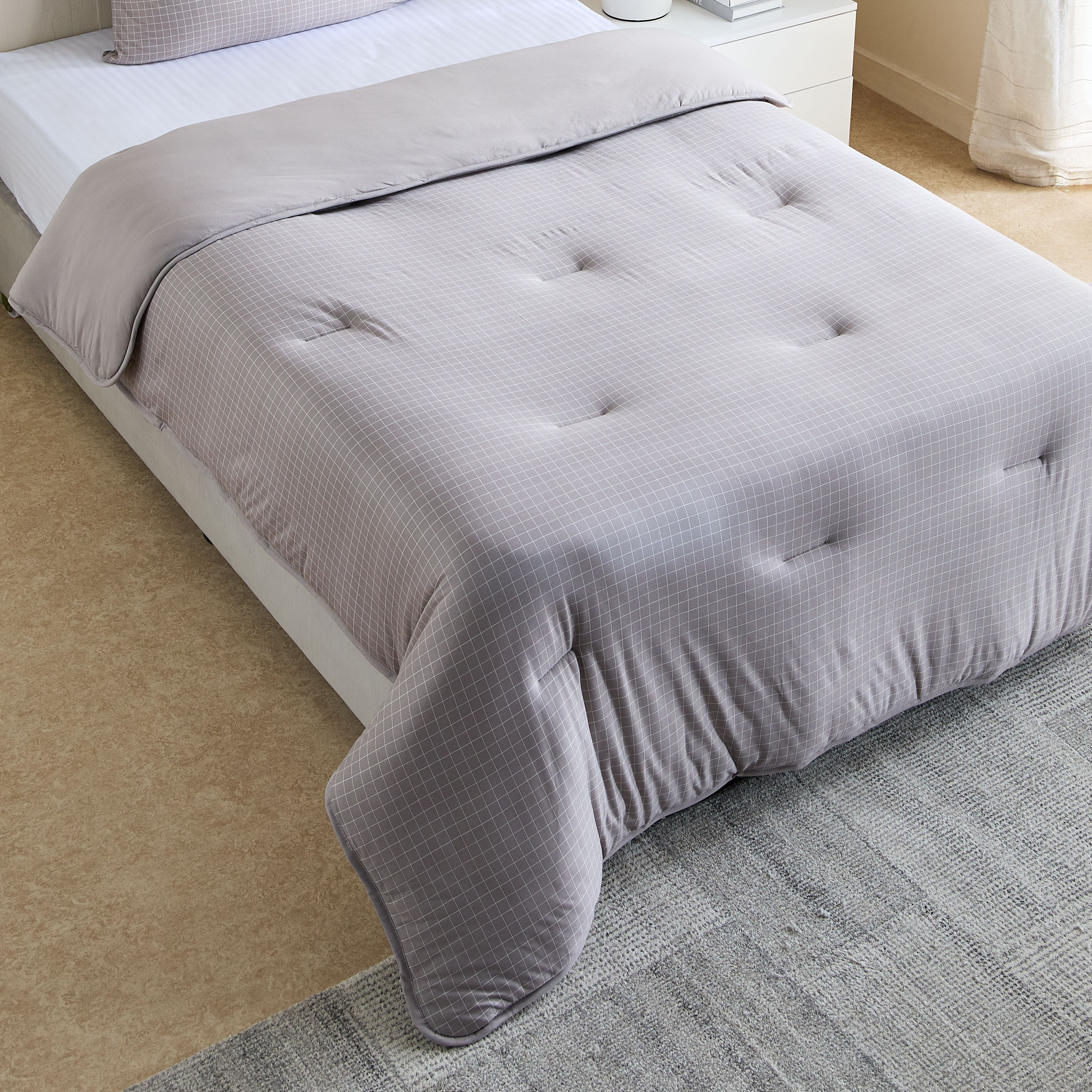 Ferum 2-Piece Stripe Microfibre Jersey Twin Comforter Set - 160x220 cm-hbxhomeware-hbxbedroom-image-3