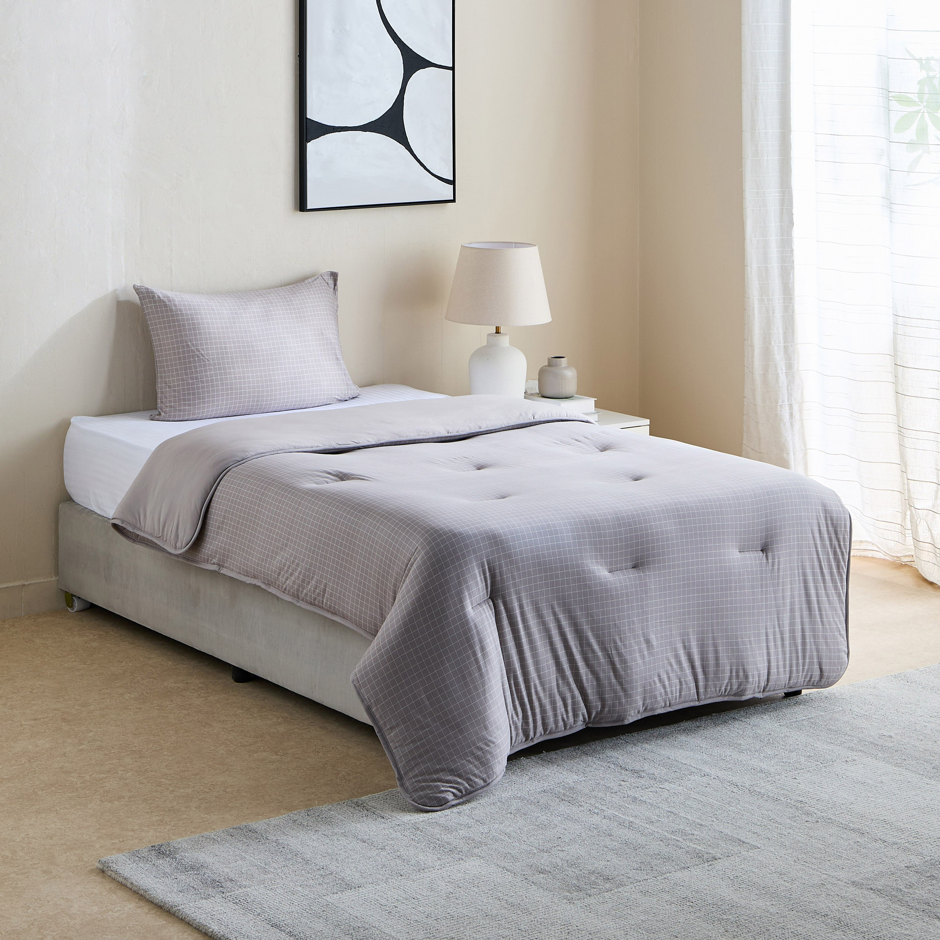 Ferum 2-Piece Stripe Microfibre Jersey Twin Comforter Set - 160x220 cm-hbxhomeware-hbxbedroom-image-7