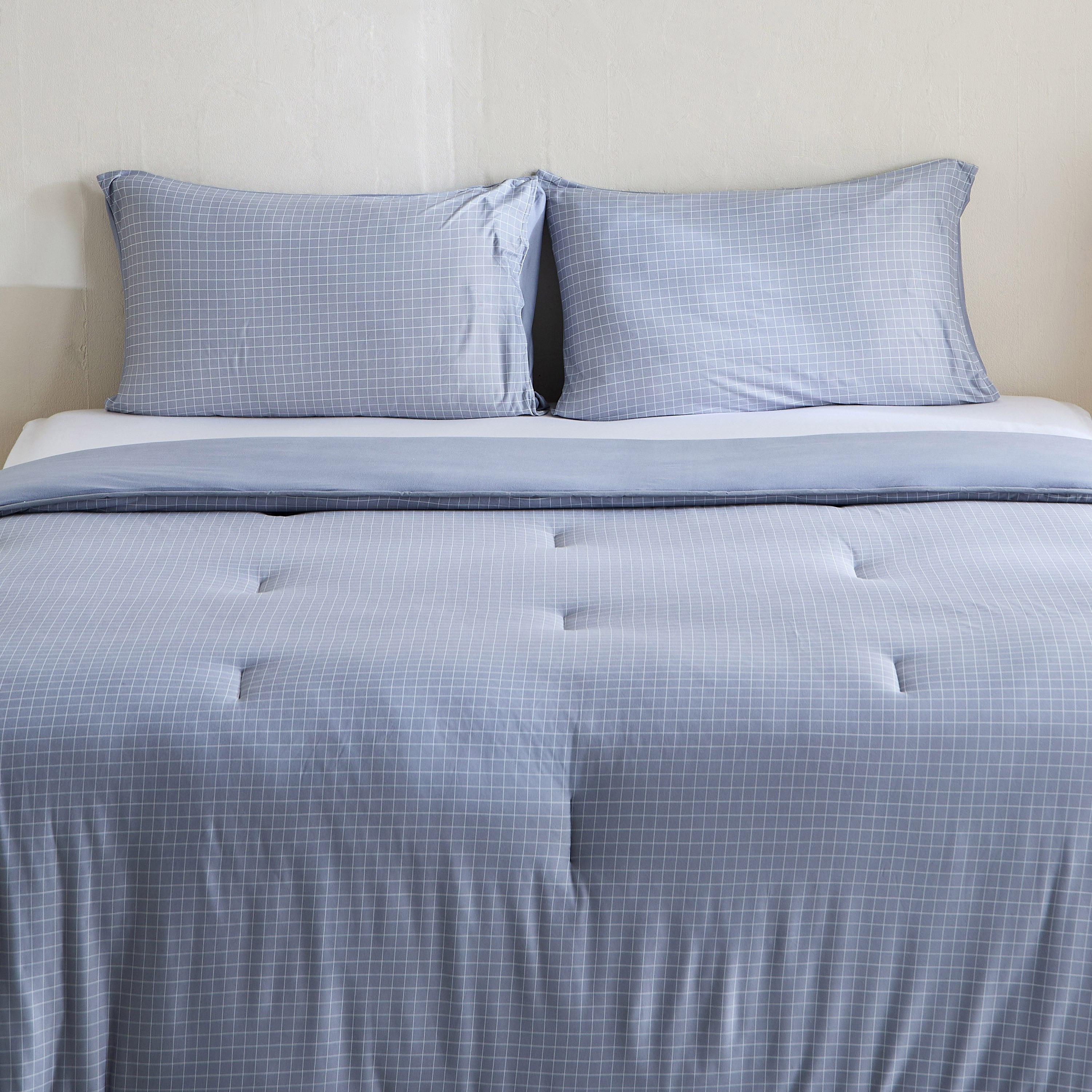 Ferum 3-Piece Stripe Microfibre Jersey King Comforter Set - 220x240 cm-hbxhomeware-hbxbedroom-image-2