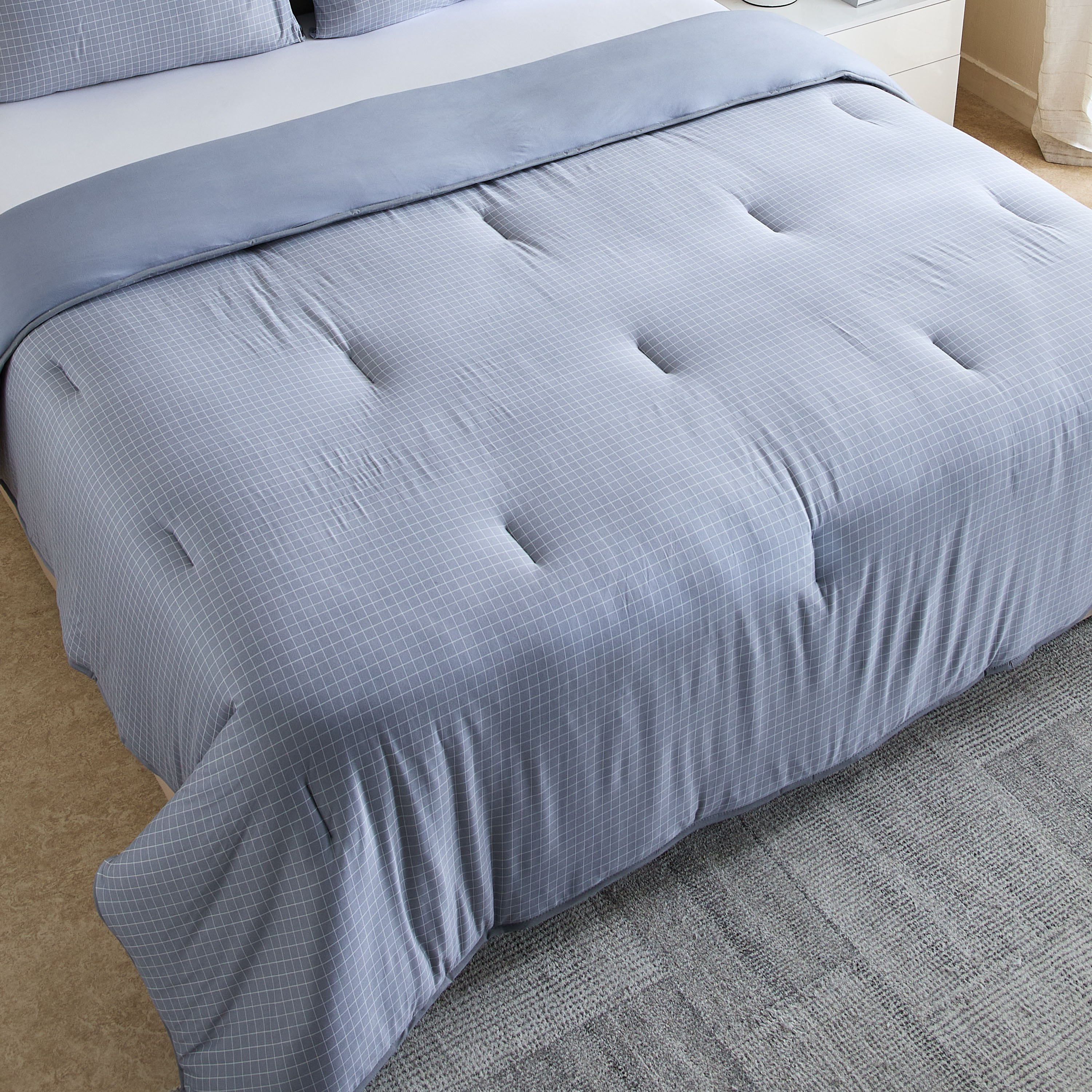 Ferum 3-Piece Stripe Microfibre Jersey King Comforter Set - 220x240 cm-hbxhomeware-hbxbedroom-image-3