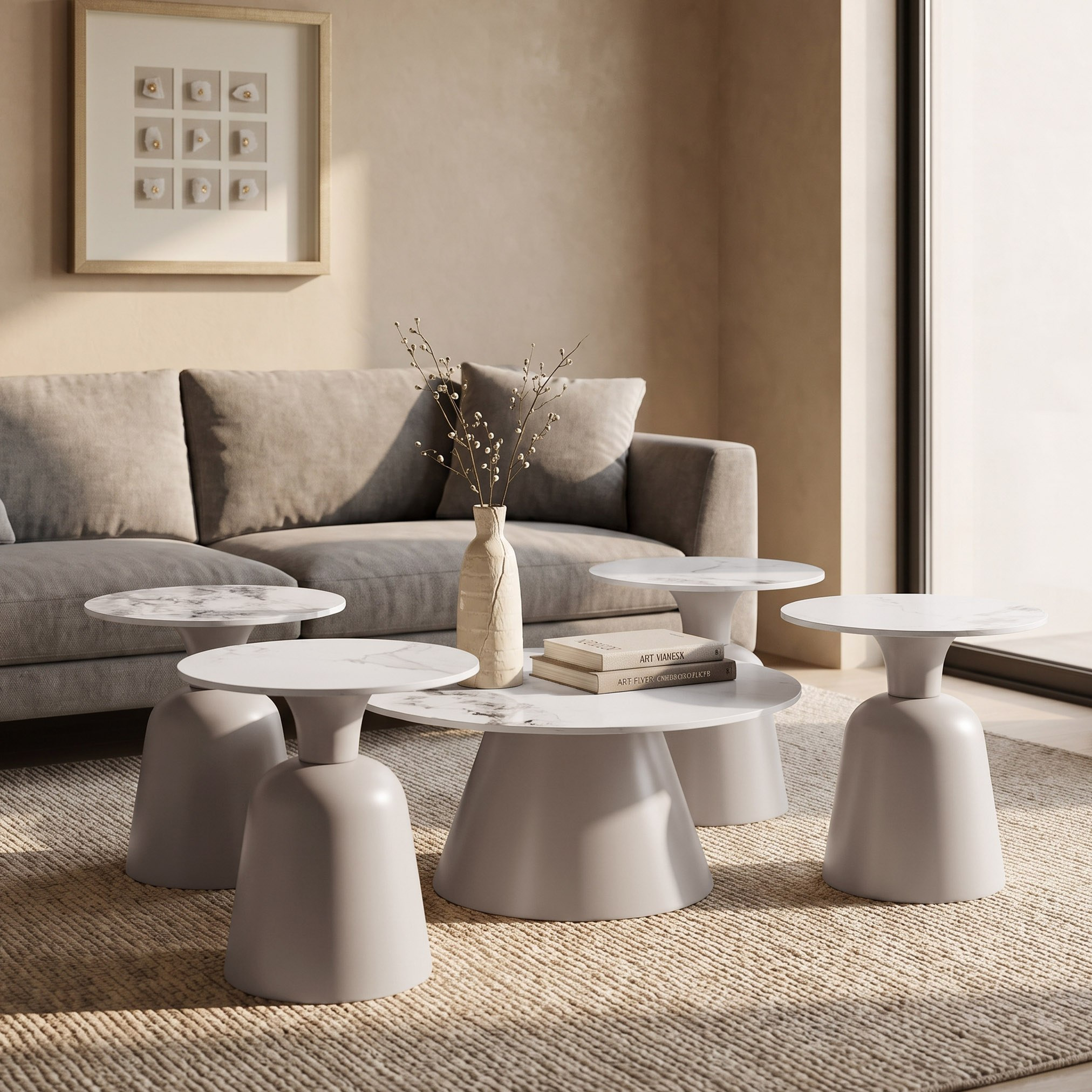 Zabilla Palencia 5-Piece Sintered Stone Top Coffee Table Set-hbxlivingroom-tablesandstands-coffeetables-image-1