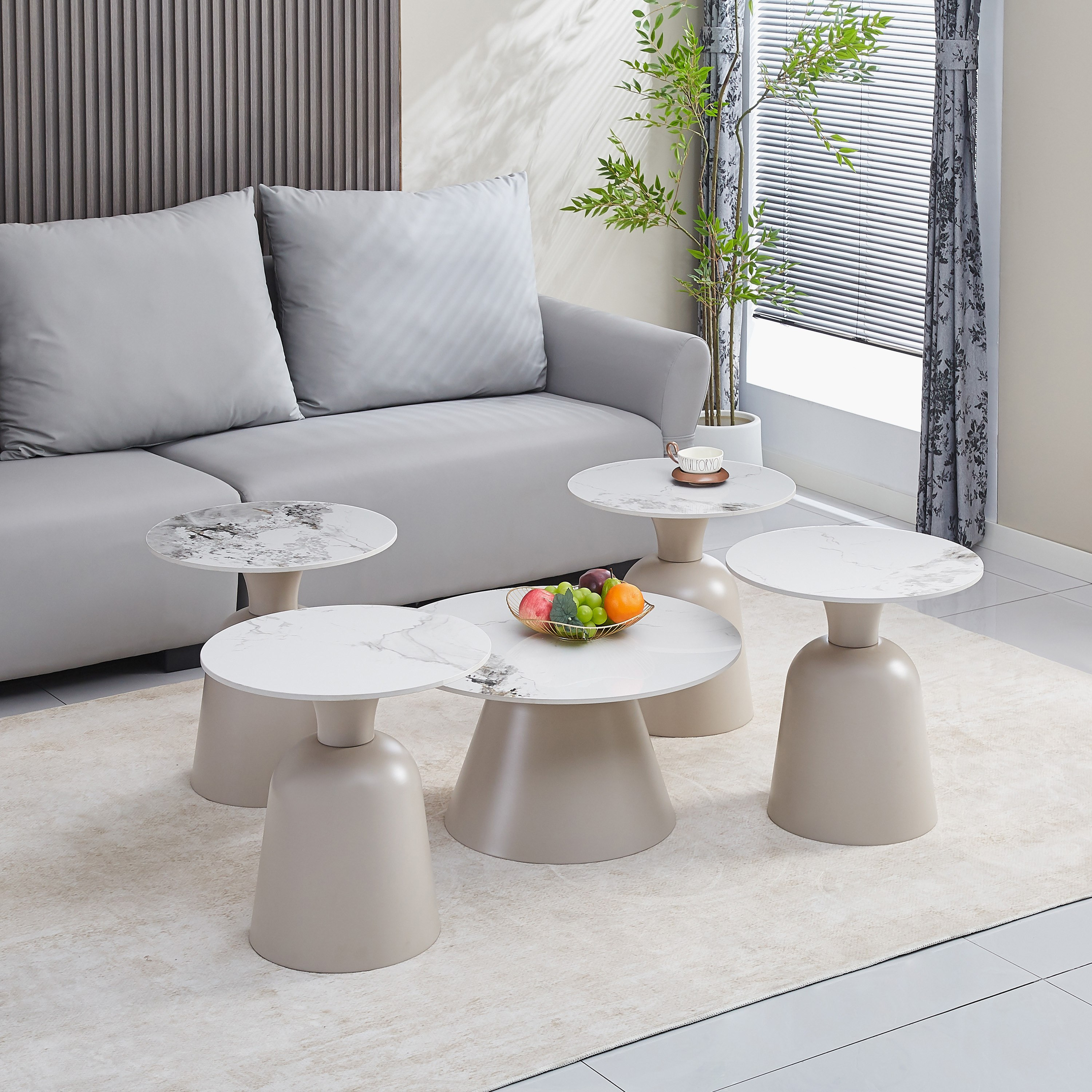 Zabilla Palencia 5-Piece Sintered Stone Top Coffee Table Set-hbxlivingroom-tablesandstands-coffeetables-image-2