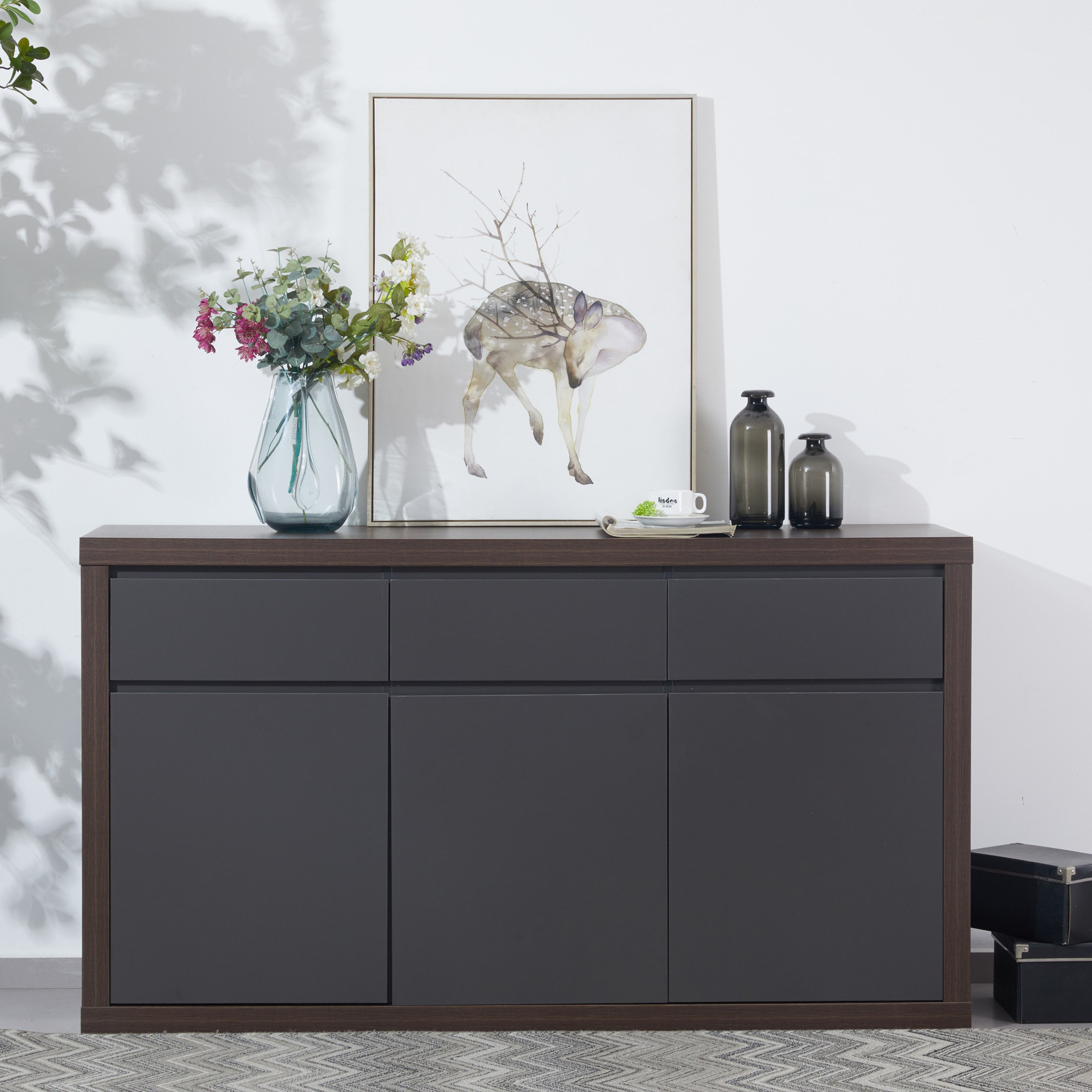 Winchester 3-Door Sideboard with 3 Drawers-hbxfurniture-diningroom-buffetsandsideboards-image-1