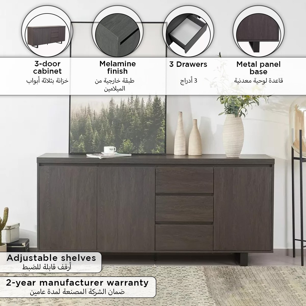 Iris 3-Door Sideboard with 3 Drawers-hbxfurniture-diningroom-buffetsandsideboards-image-6
