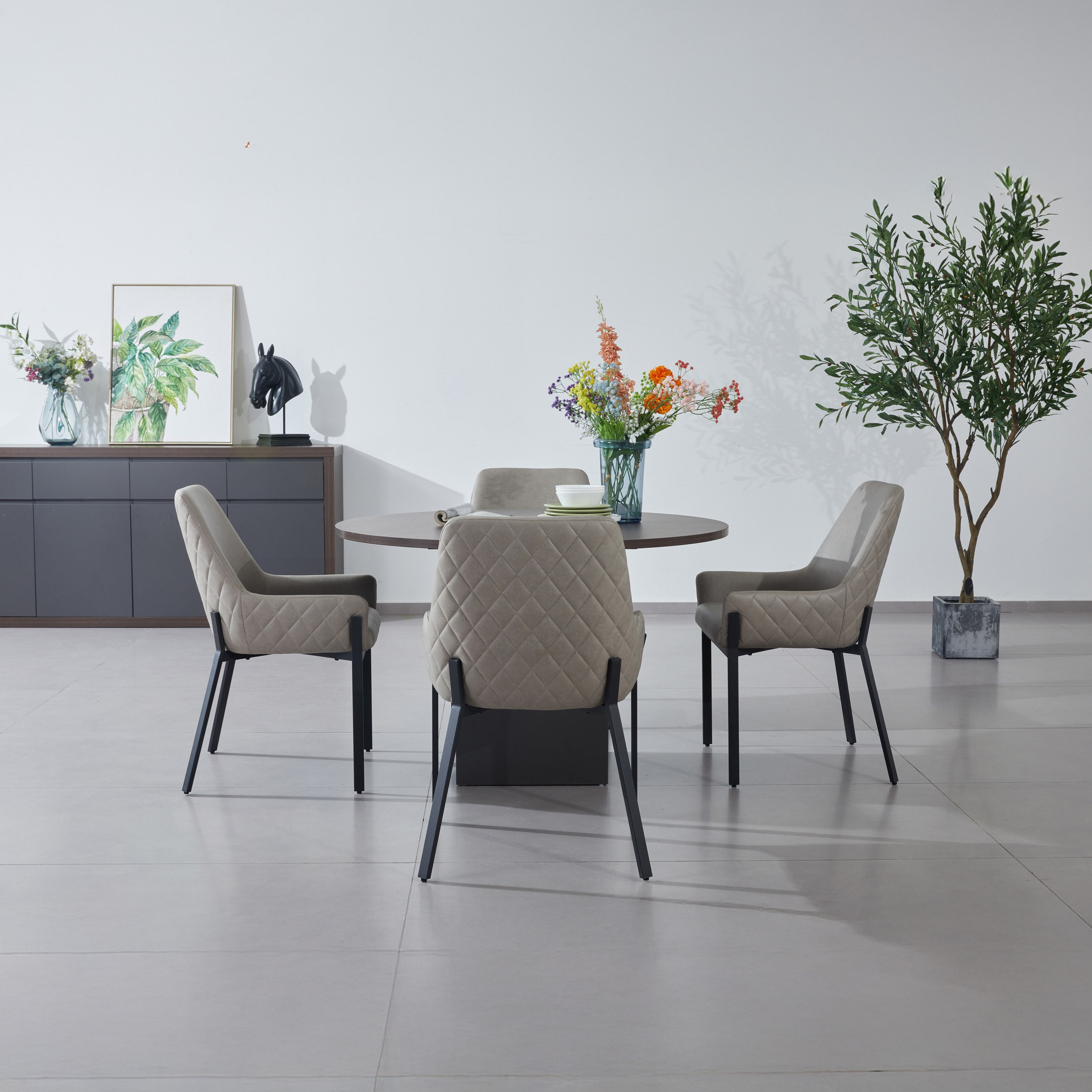 سطح طاولة طعام معياري مستدير لـ 4 أشخاص من وينشيستر-hbxdiningroom-modular-modulardining-winchester-image-6