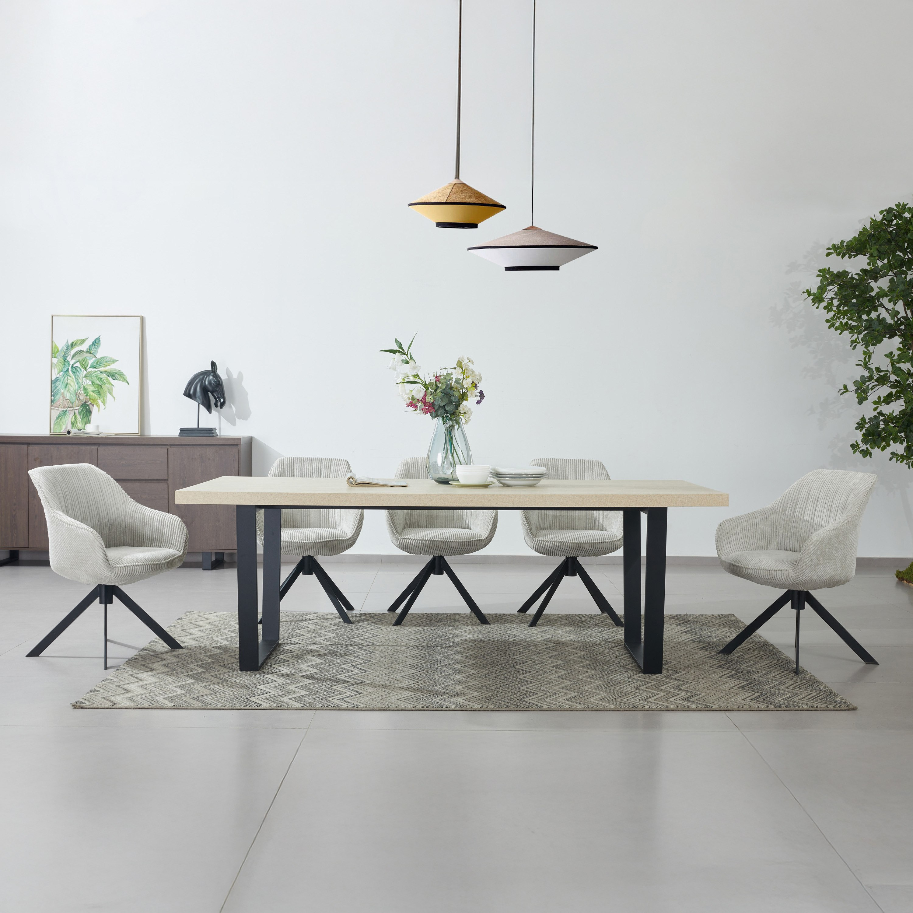 سطح طاولة سفرة قياسي 8 مقاعد من أيريس-hbxfurniture-modular-modulardining-iris-image-6