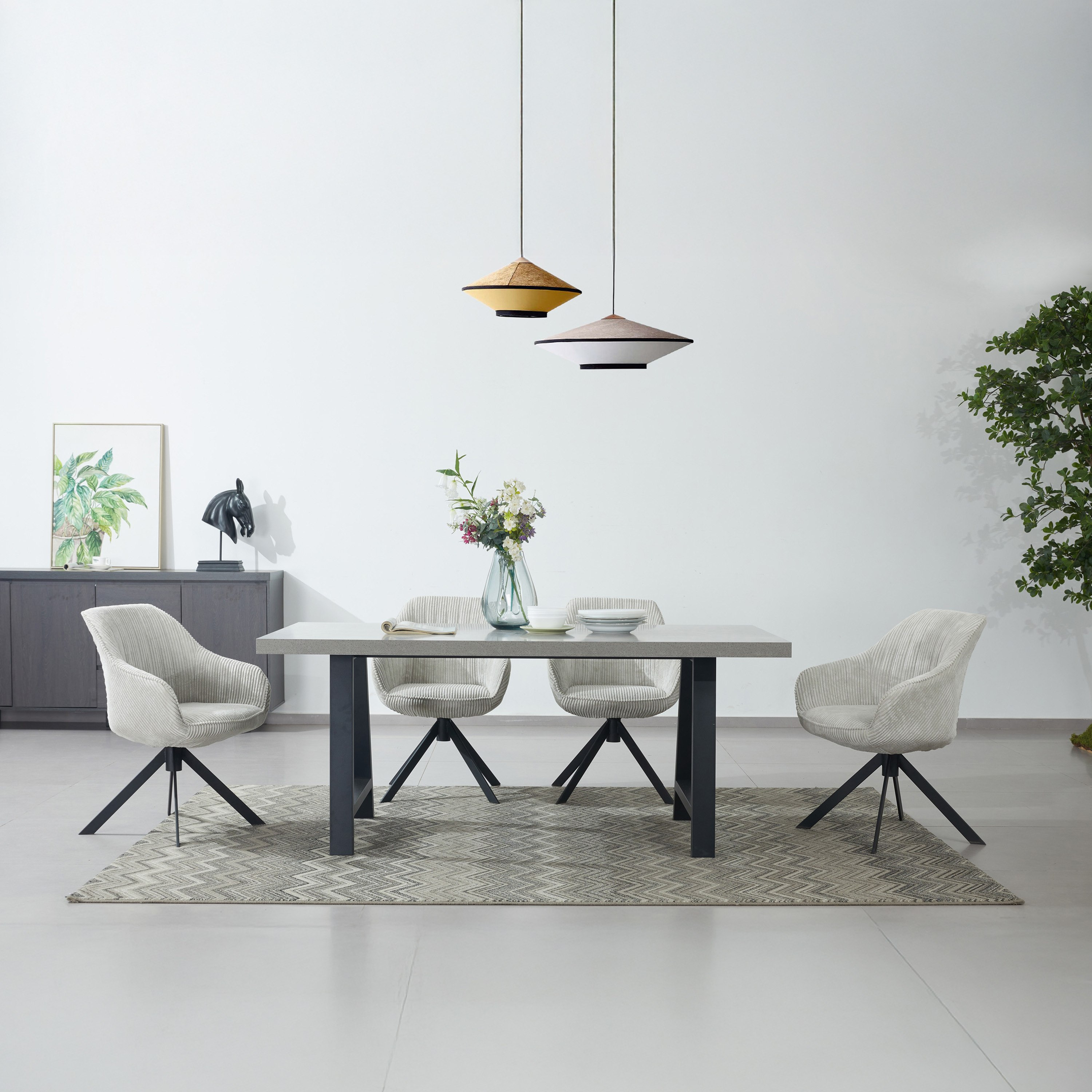 سطح طاولة سفرة قياسي 6 مقاعد من أيريس-hbxfurniture-modular-modulardining-iris-image-6