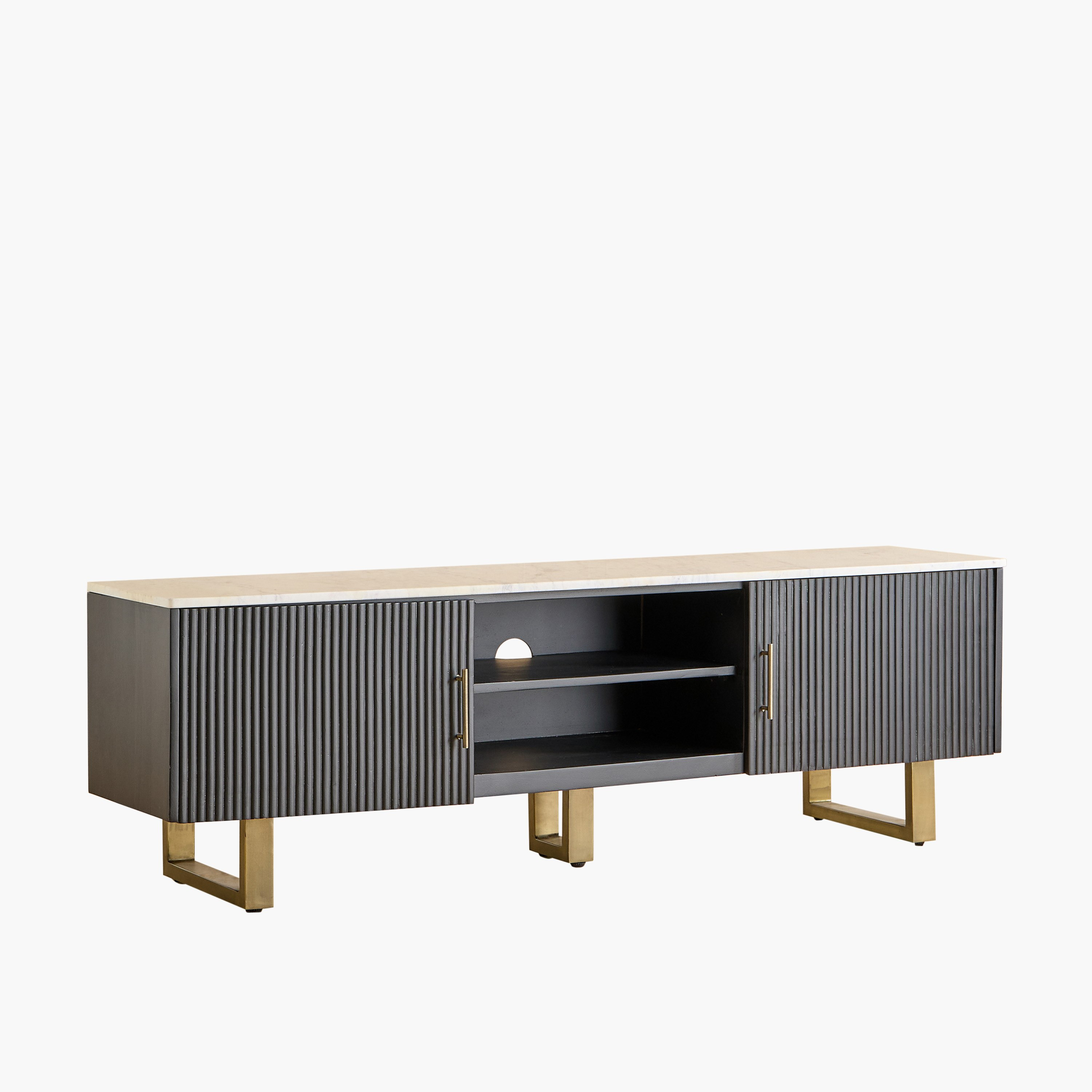 Cavon Fabio Portola 1.6 Metre Solid Wood TV Unit with Genuine Marble Top for TVs up to 70 inches-hbxlivingroom-mediaunitsandstorage-tvunits-image-10