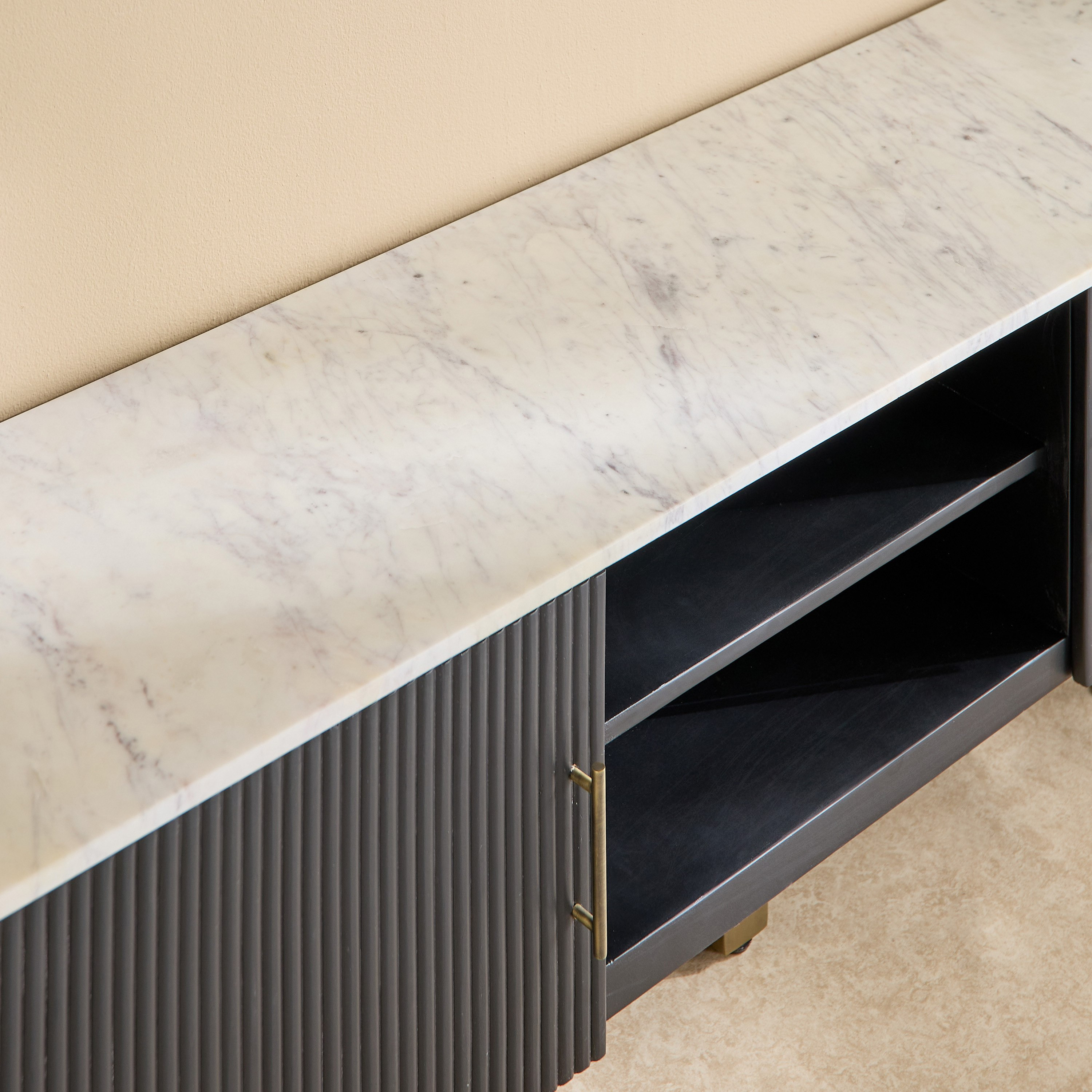 Cavon Fabio Portola 1.6 Metre Solid Wood TV Unit with Genuine Marble Top for TVs up to 70 inches-hbxlivingroom-mediaunitsandstorage-tvunits-image-6