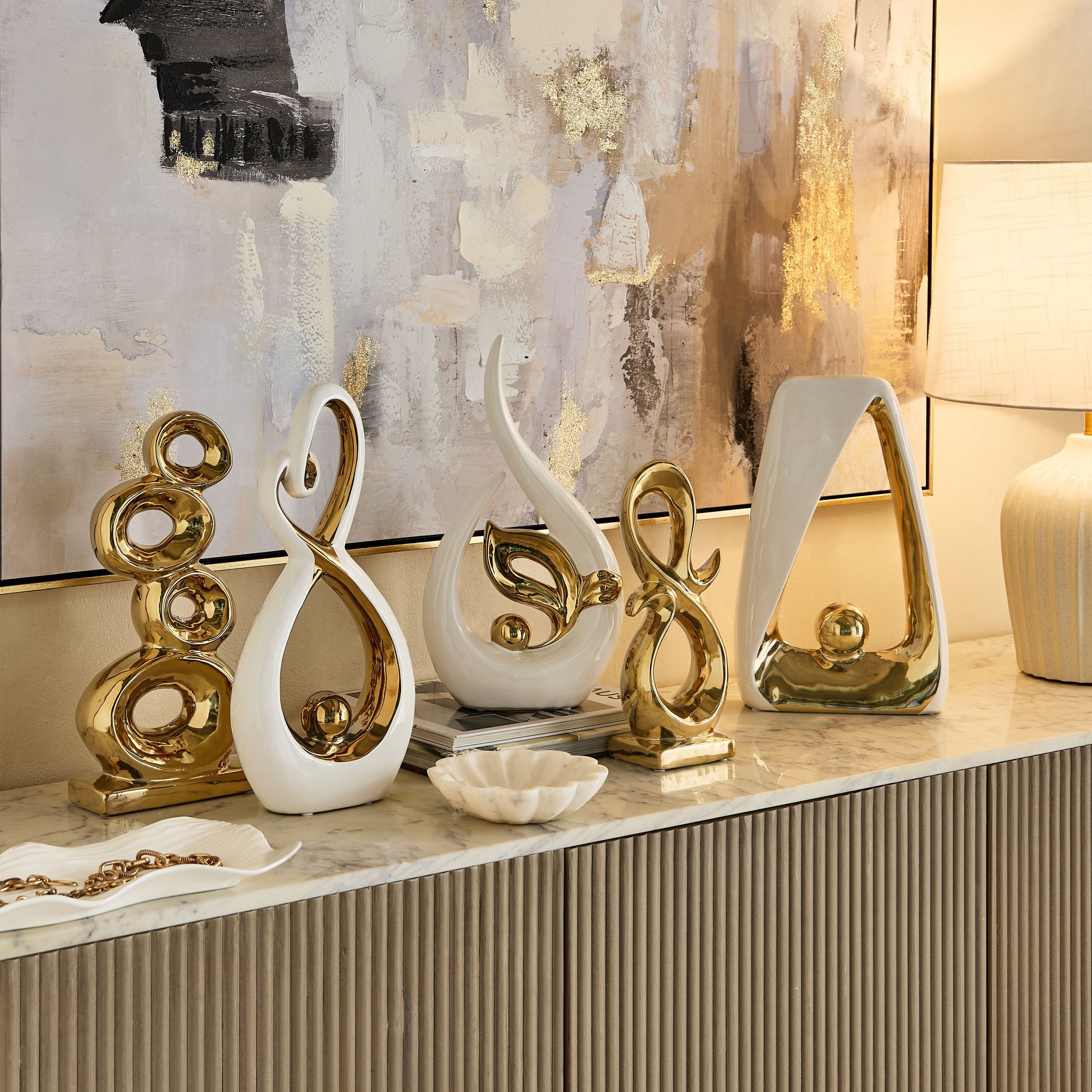 تحفة سيراميك فاخرة كبيرة الحجم من كاسا تايتاني - 22x6x35 سم-hbxhomeware-homedecor-figurinesandornaments-image-7