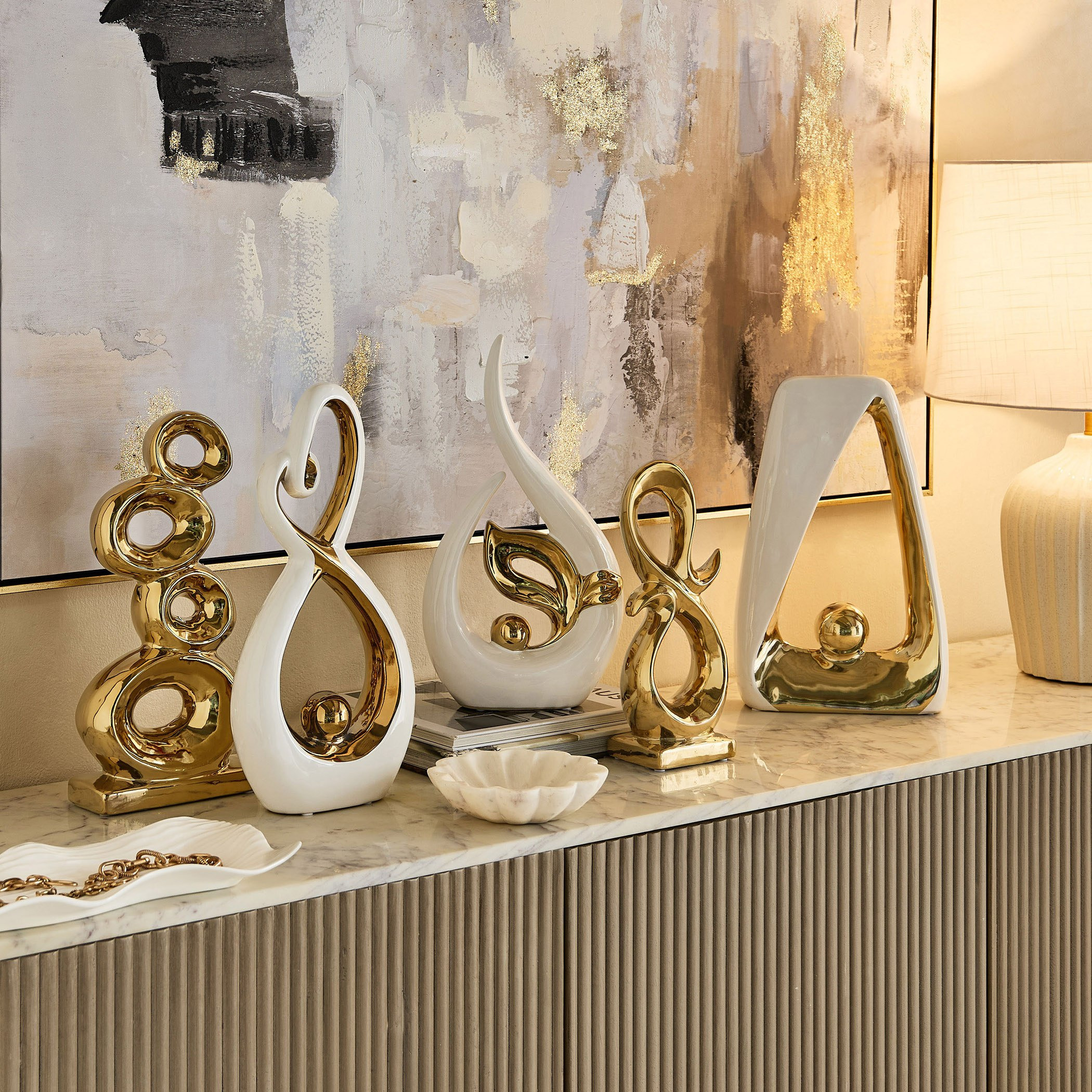 تحفة سيراميك كبيرة الحجم بريميوم من كاسا تيتاني - 18x6.5x38 سم-hbxhomeware-homedecor-figurinesandornaments-image-7