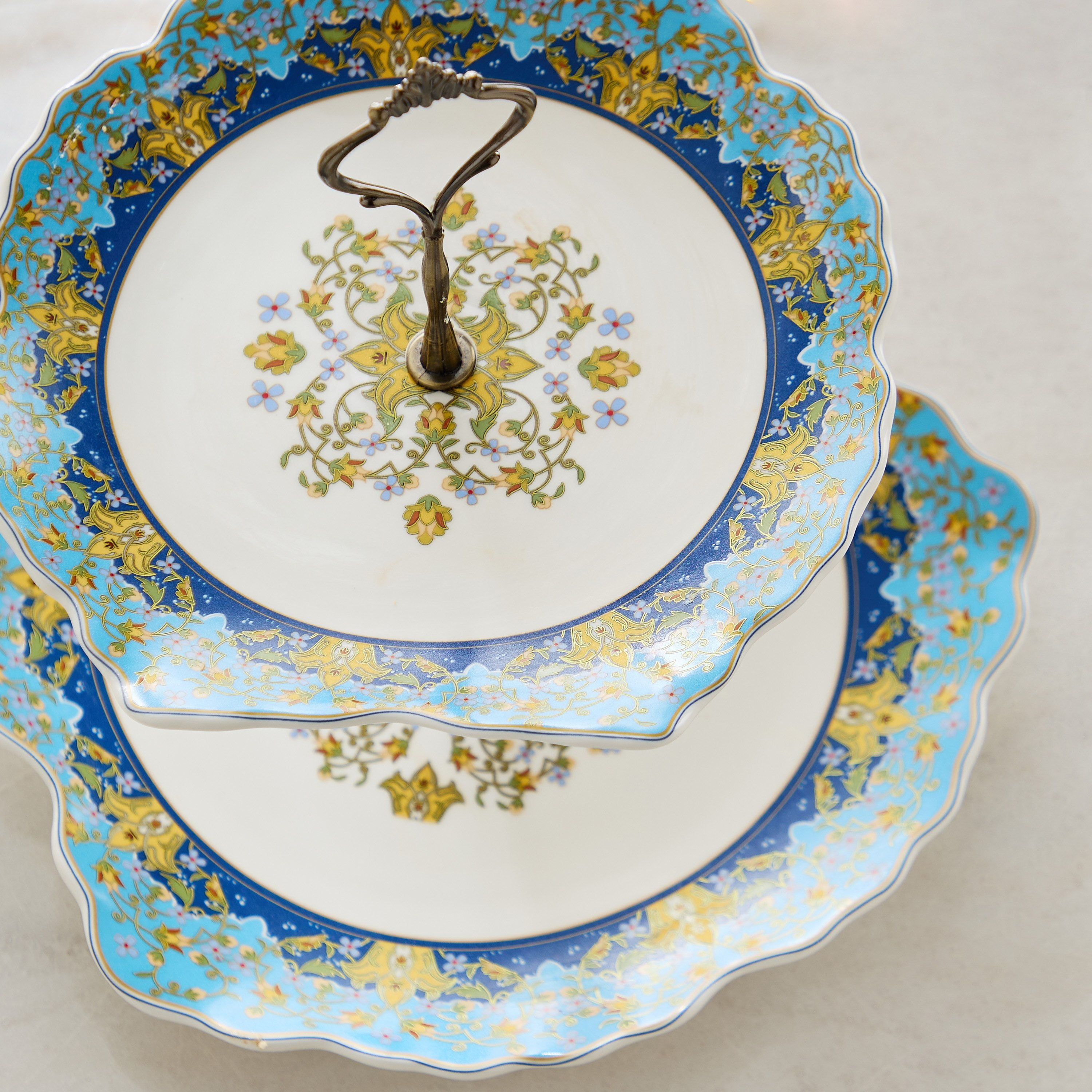 Angelic 2-Tier Cake Stand - 25.2x25.2x24.5 cm-hbxdecorandfurnishings-tabletop-serveware-image-3