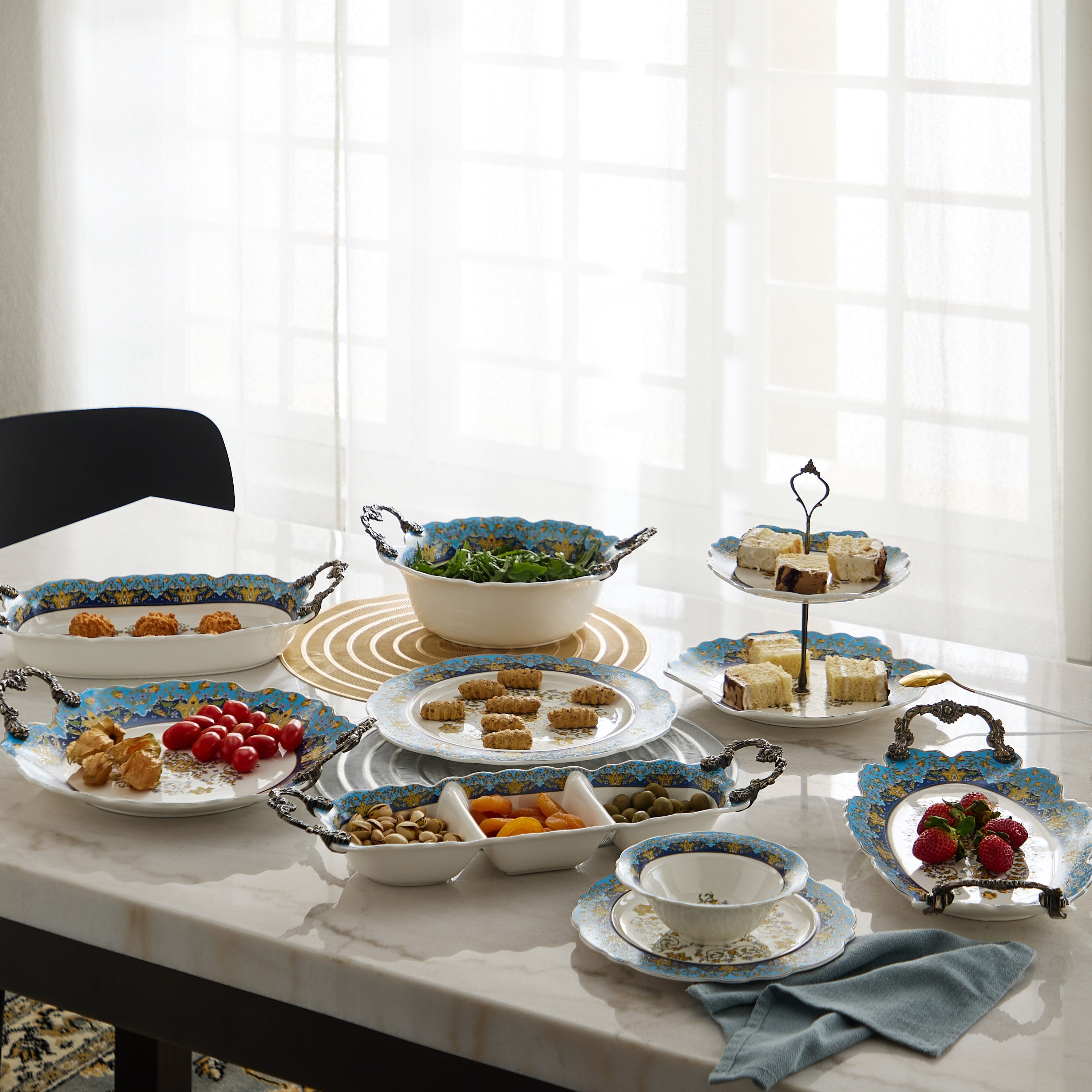 Angelic 2-Tier Cake Stand - 25.2x25.2x24.5 cm-hbxdecorandfurnishings-tabletop-serveware-image-5
