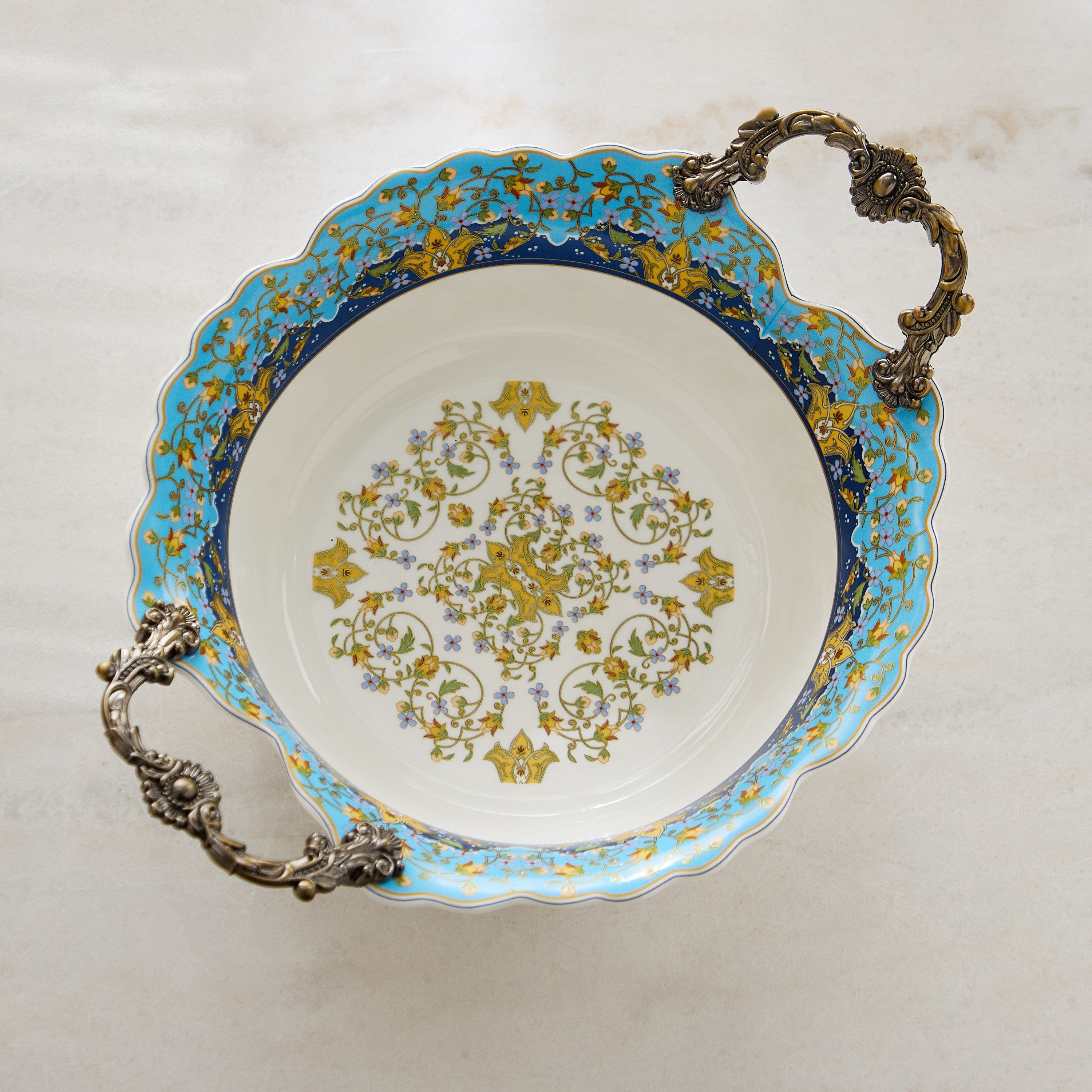 صحن تقديم عميق مستدير بمقبض من أنجيليك - 35x25.5x11.8 سم-hbxdecorandfurnishings-tabletop-serveware-image-2