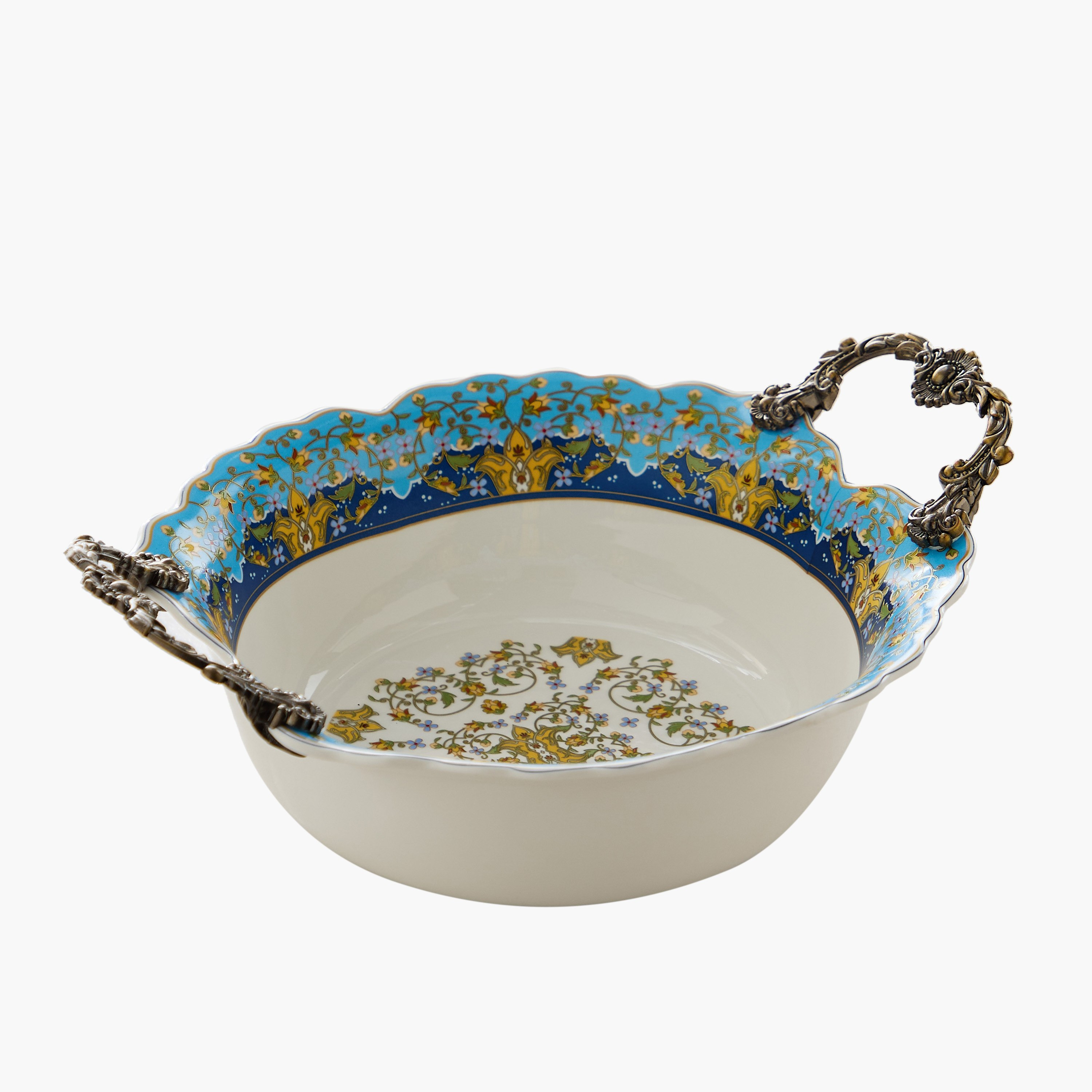 صحن تقديم عميق مستدير بمقبض من أنجيليك - 35x25.5x11.8 سم-hbxdecorandfurnishings-tabletop-serveware-image-5