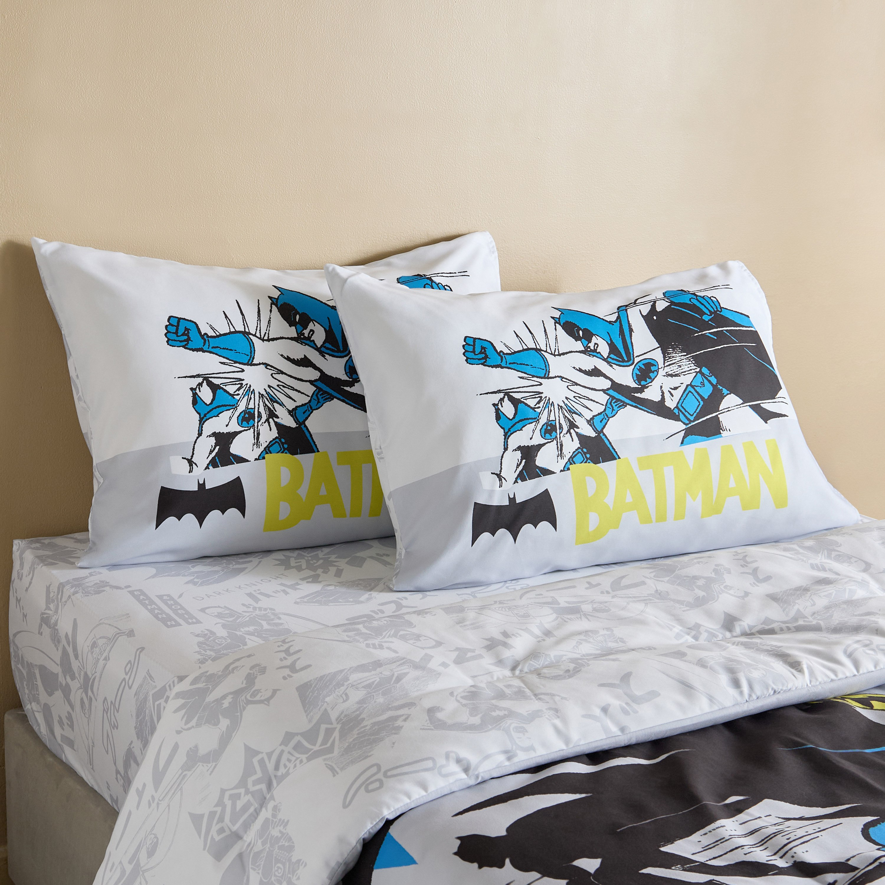 طقم لحاف توين قطعتين بطبعات باتمان - 160x220 سم-hbxhomeware-hbxkidsandyouth-image-2