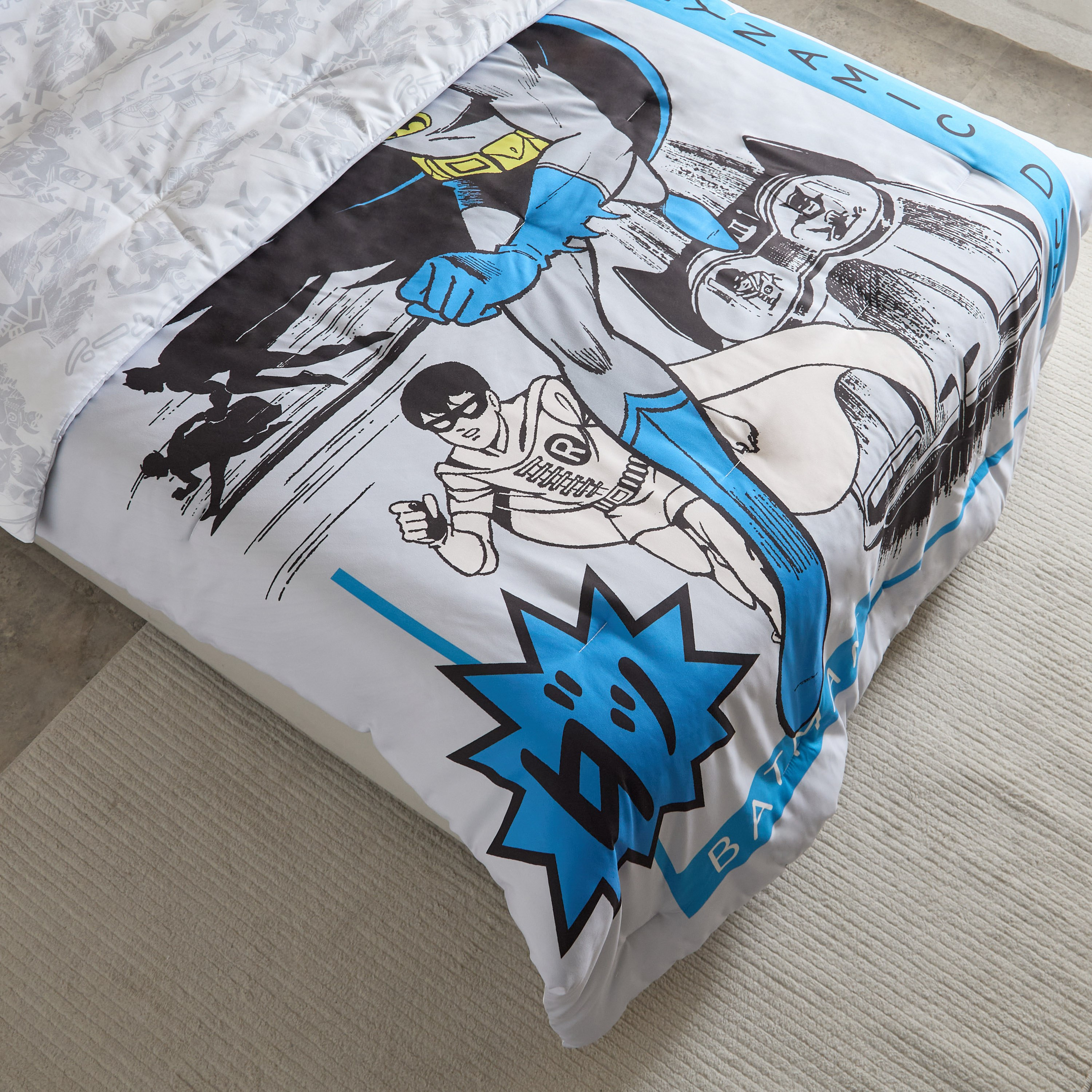 طقم لحاف توين قطعتين بطبعات باتمان - 160x220 سم-hbxhomeware-hbxkidsandyouth-image-3