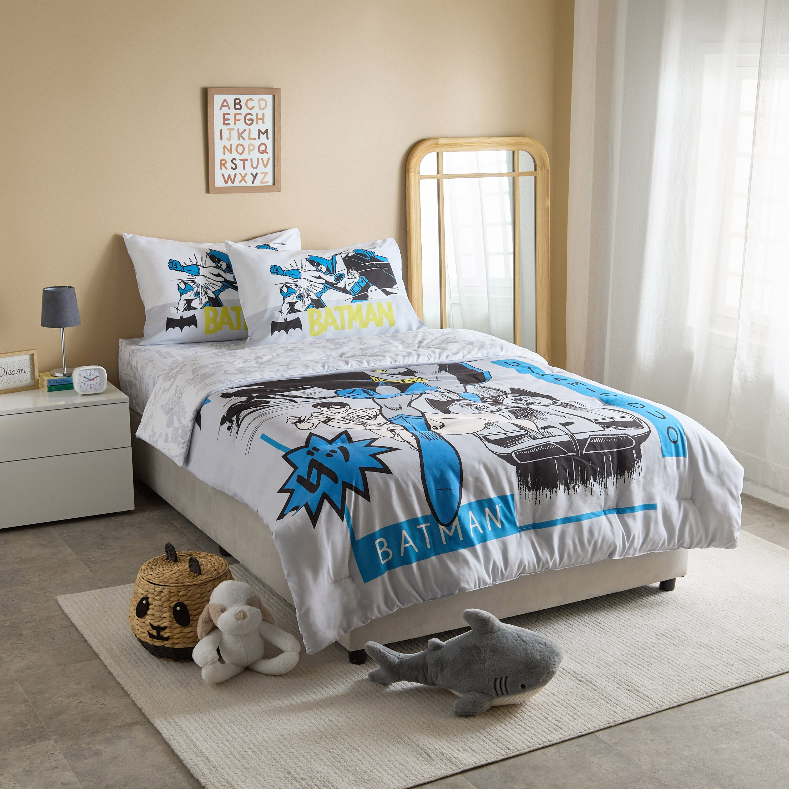 طقم لحاف توين قطعتين بطبعات باتمان - 160x220 سم-hbxhomeware-hbxkidsandyouth-image-7