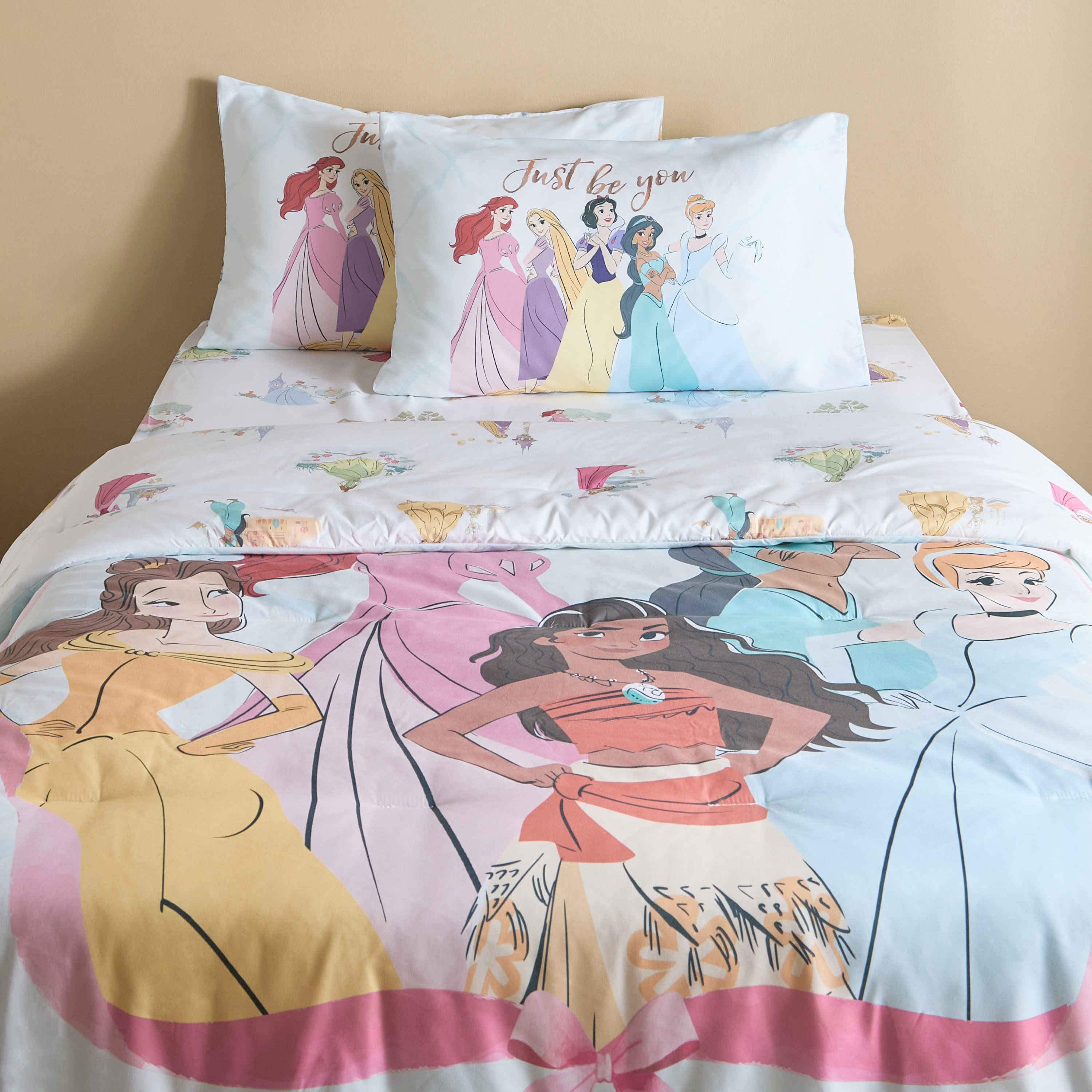 Disney Princess 2-Piece Twin Comforter Set - 160x220 cm-hbxhomeware-hbxkidsandyouth-image-1