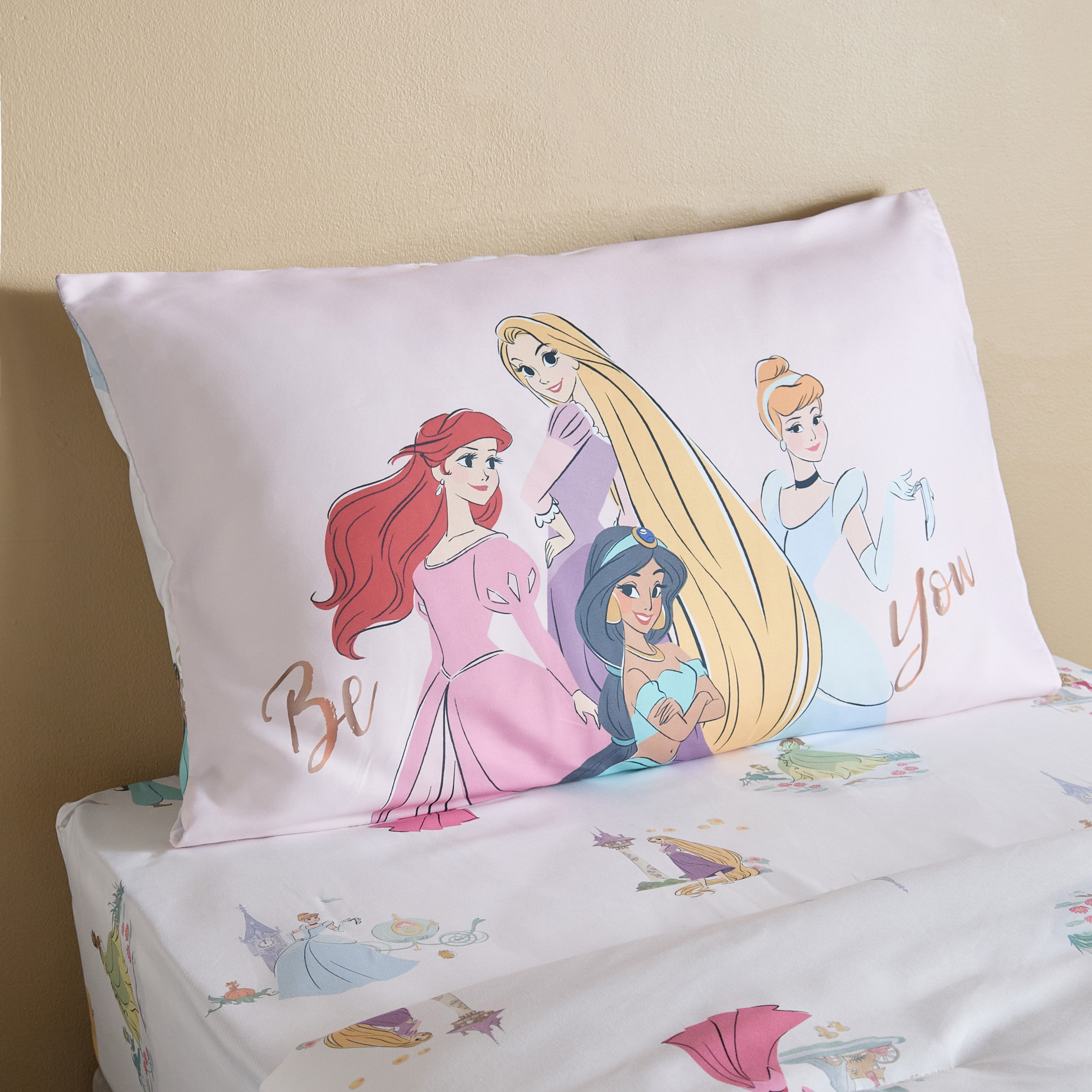 Disney Princess 2-Piece Single Comforter Set - 135x220 cm-hbxhomeware-hbxkidsandyouth-image-2