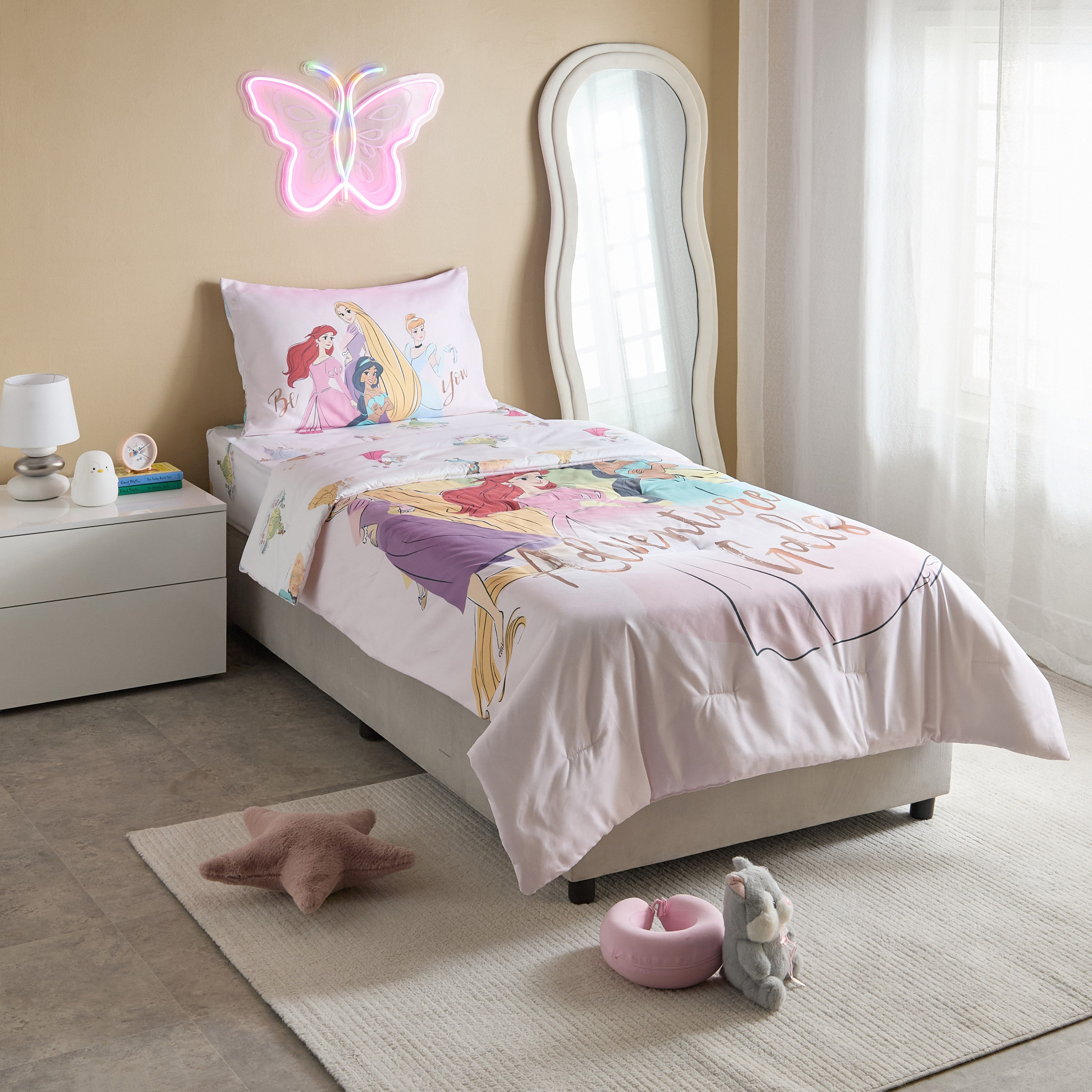 Disney Princess 2-Piece Single Comforter Set - 135x220 cm-hbxhomeware-hbxkidsandyouth-image-7
