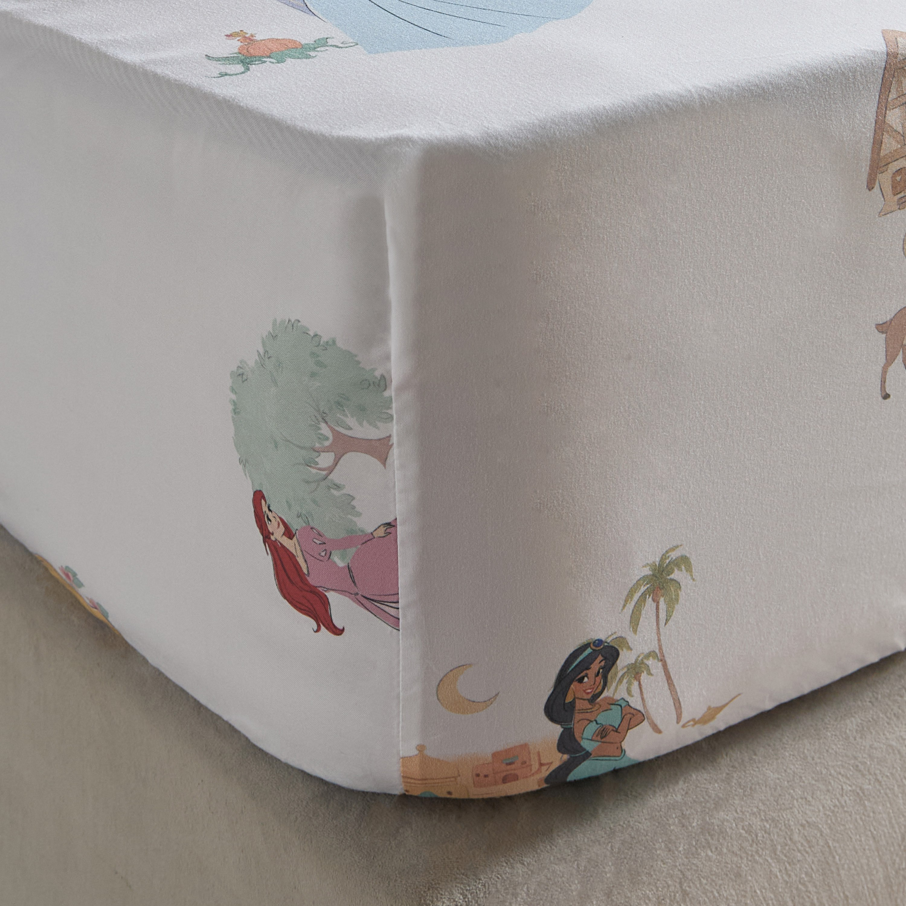 Disney Princess Twin Fitted Sheet - 120x200+25 cm-hbxhomeware-hbxkidsandyouth-image-4