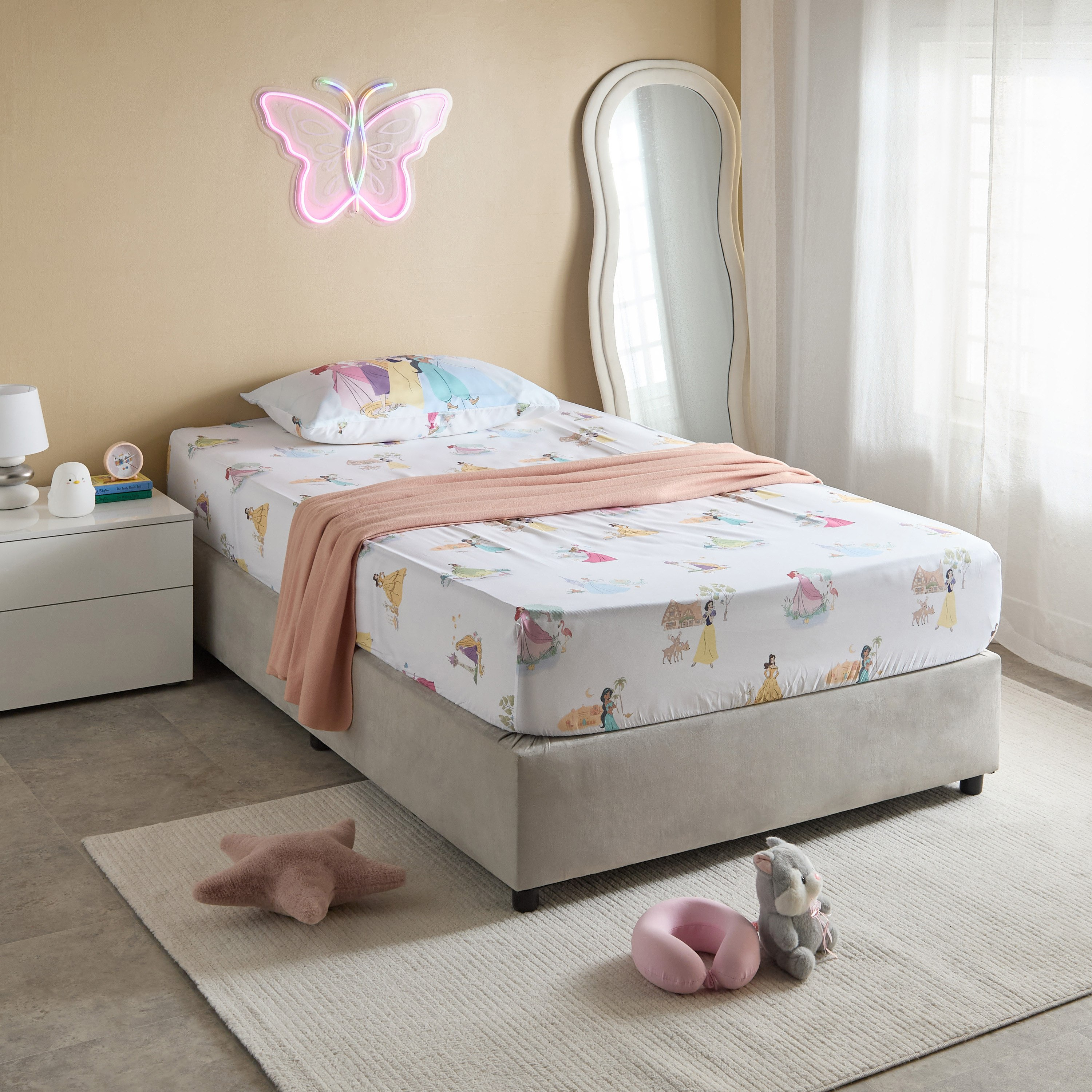 Disney Princess Twin Fitted Sheet - 120x200+25 cm-hbxhomeware-hbxkidsandyouth-image-7