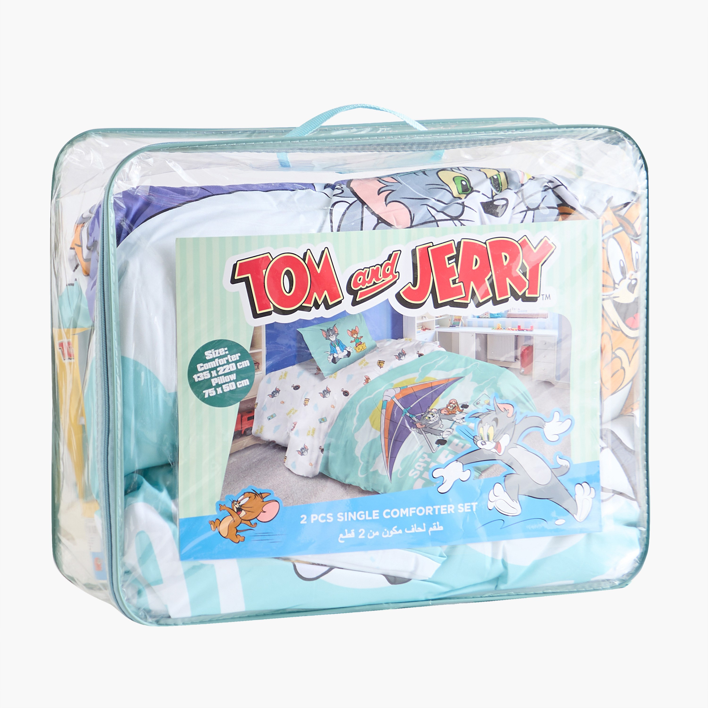 Tom and Jerry 2-Piece Single Comforter Set - 135x220 cm-hbxhomeware-hbxkidsandyouth-image-8