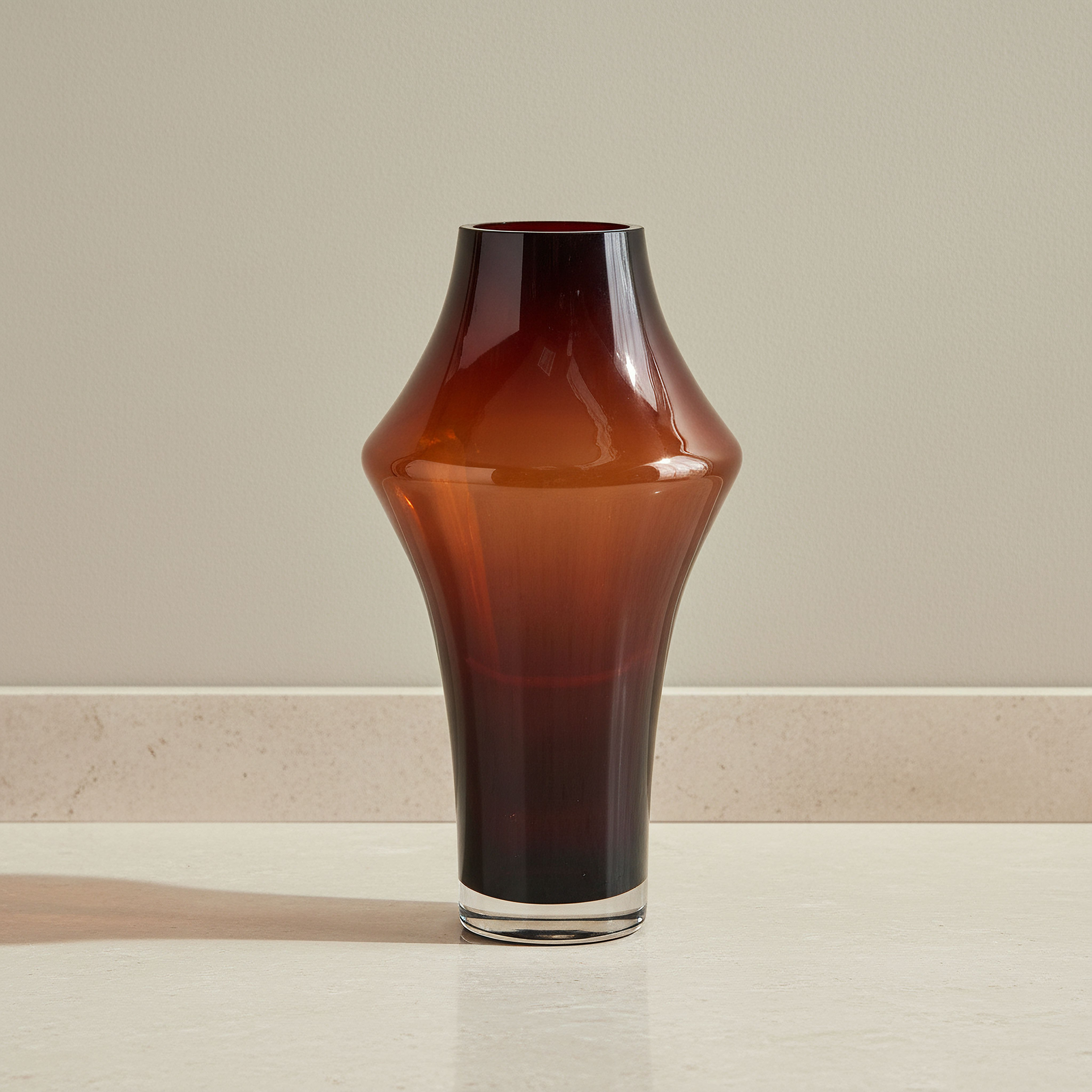 Pedro Heavy Glass Decorative Vase - 16.5x30 cm-hbxbedroom-decorandaccessories-vases-image-1