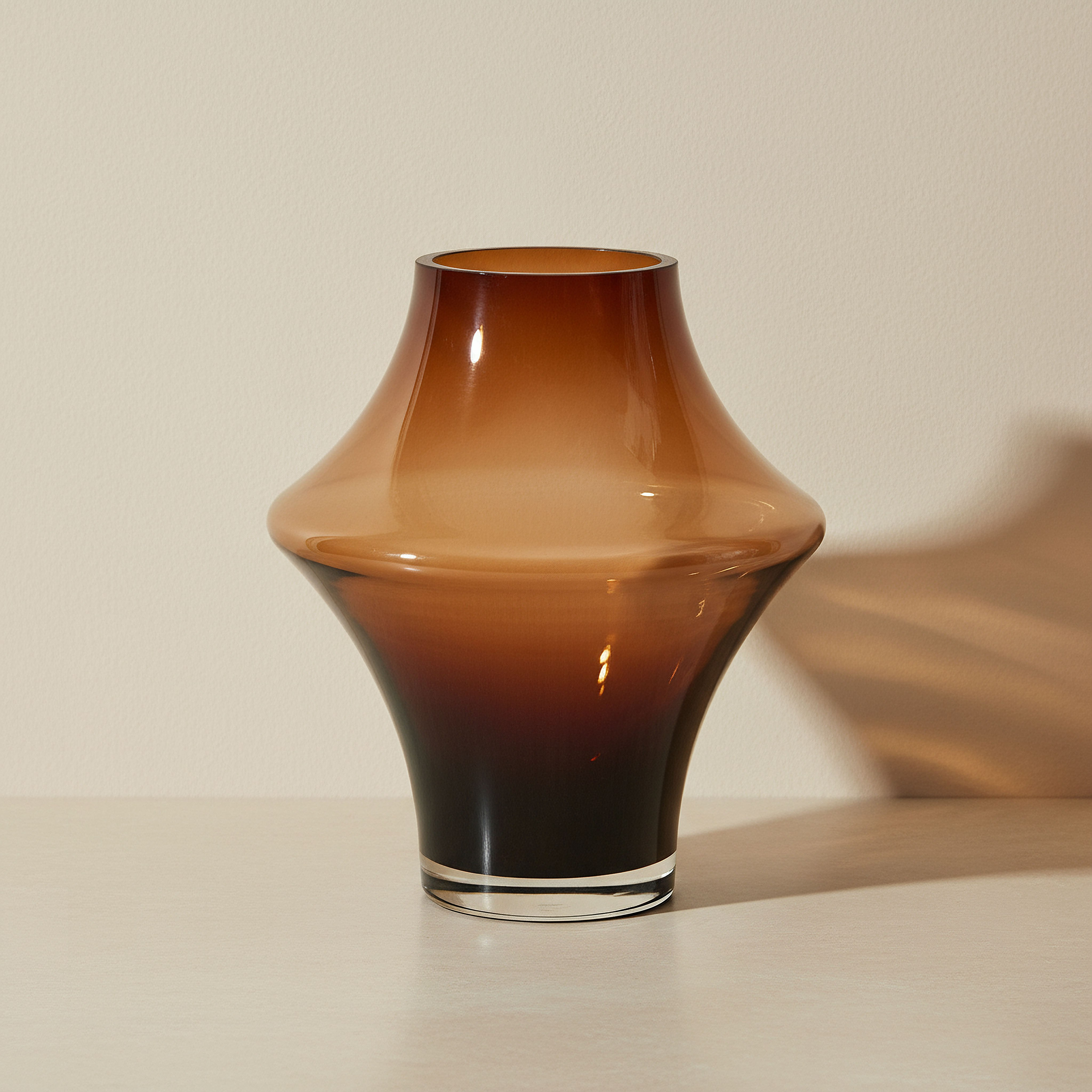 Pedro Heavy Glass Decorative Vase - 17x20.5 cm-hbxbedroom-decorandaccessories-vases-image-1