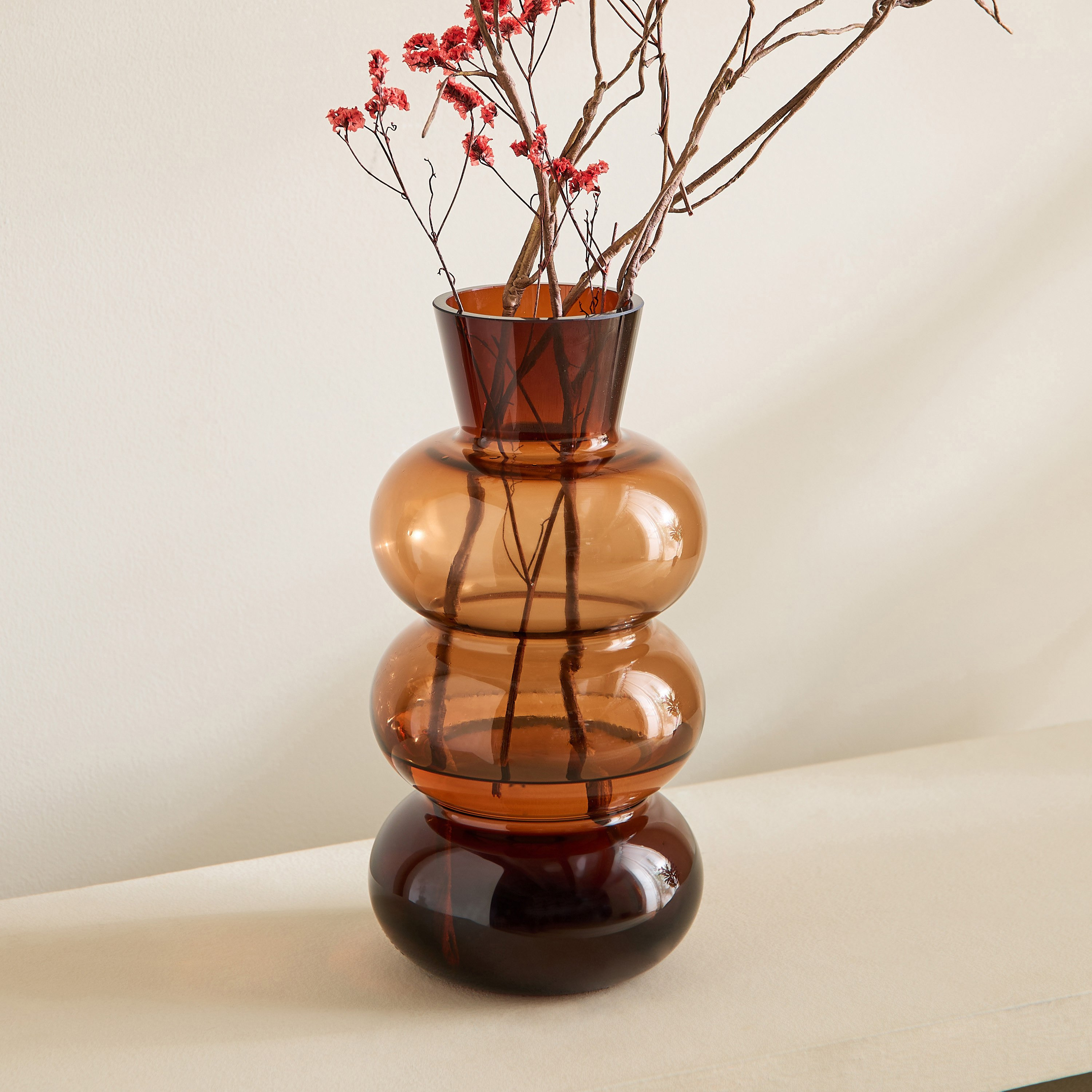 مزهرية زجاج سميك للديكور من بيدرو - 14.5x28 سم-hbxbedroom-decorandaccessories-vases-image-4