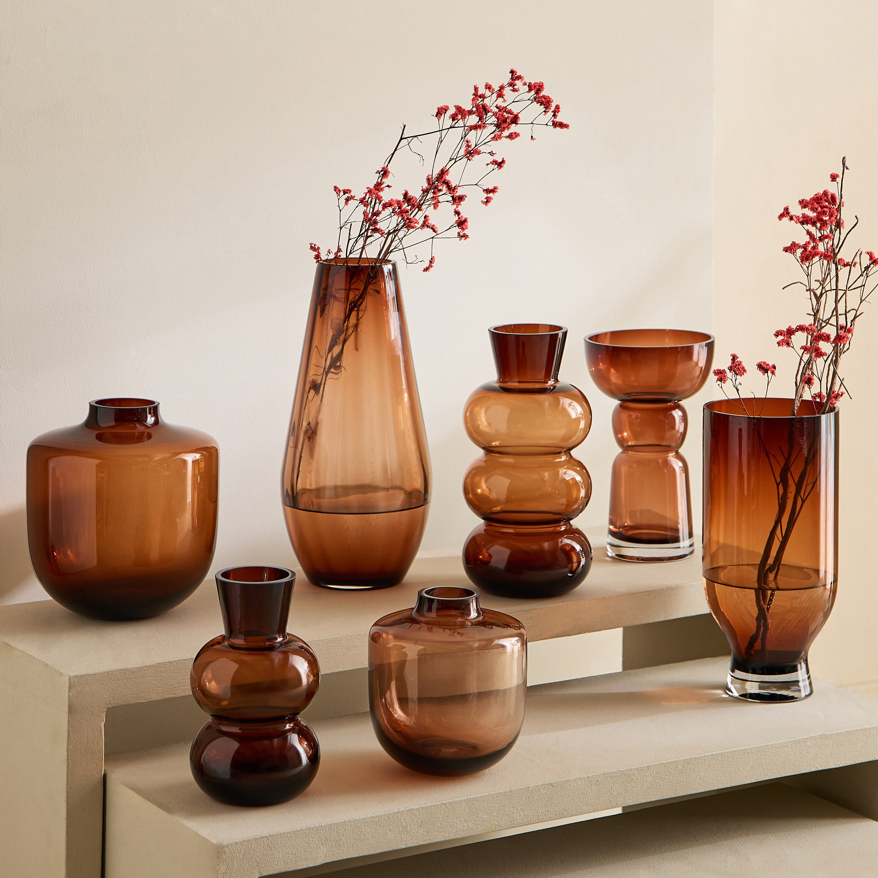 Pedro Decorative Heavy Glass Vase - 15x25 cm-hbxbedroom-decorandaccessories-vases-image-7