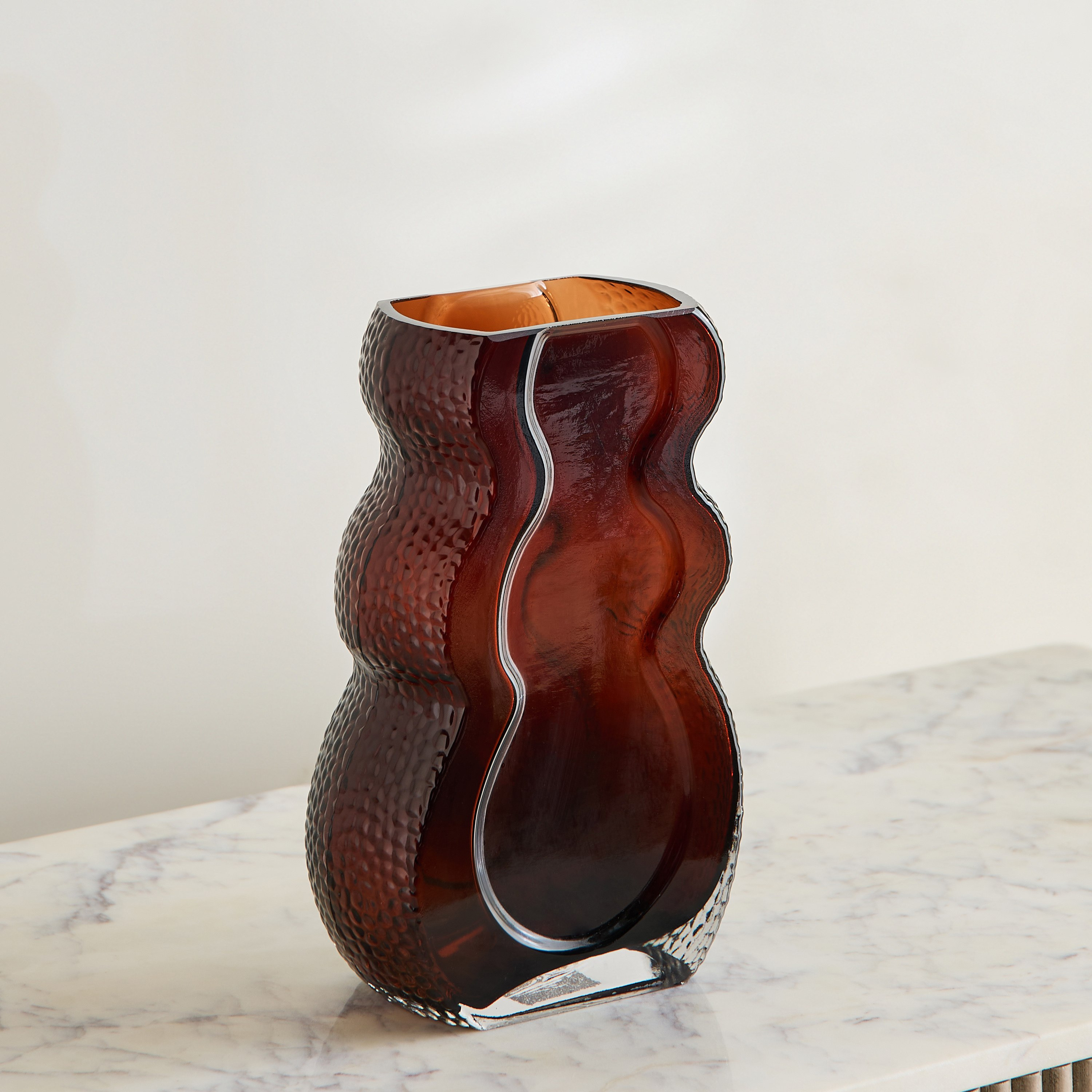 Pedro Decorative Heavy Glass Vase - 17.5x8x26.5 cm-hbxbedroom-decorandaccessories-vases-image-5