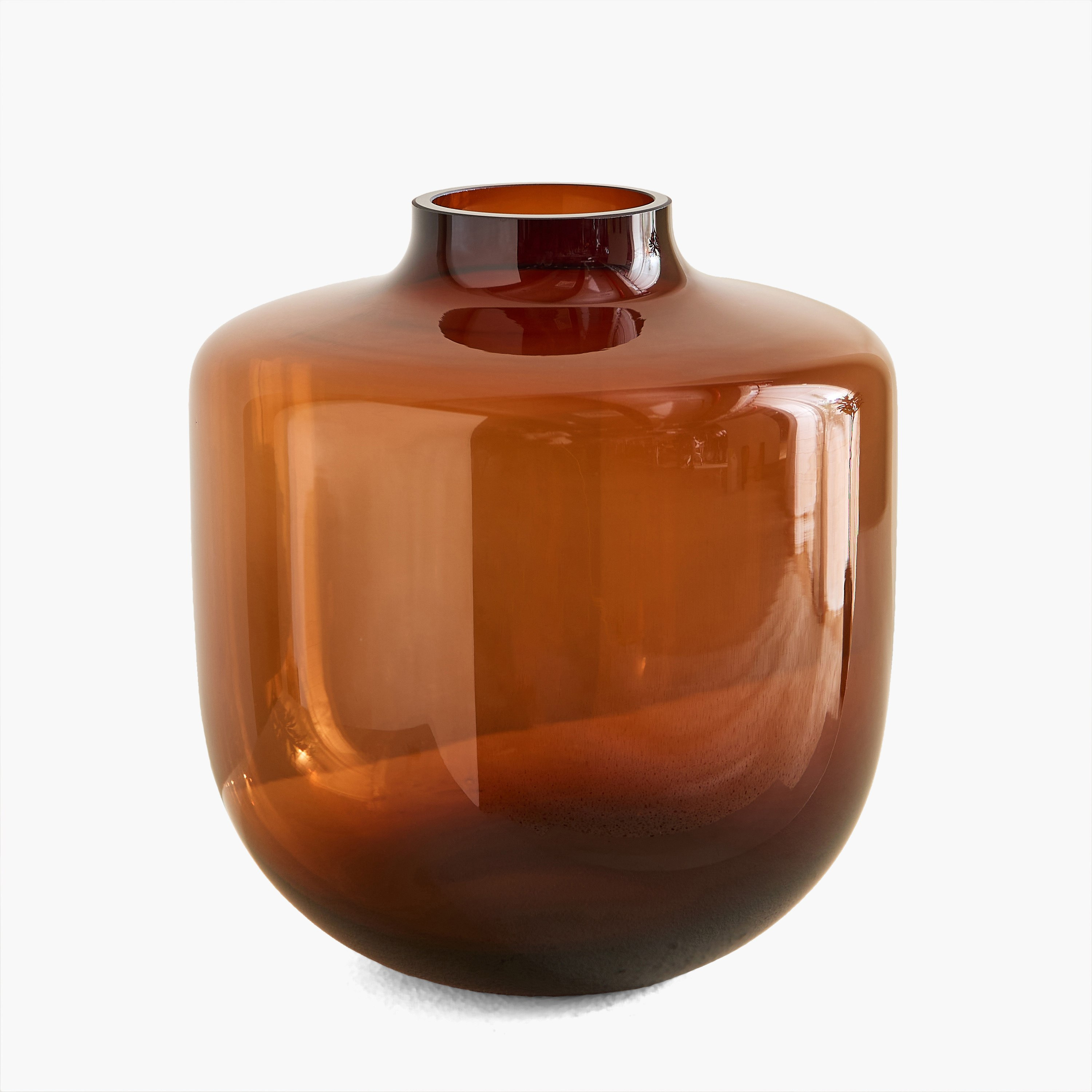 Pedro Decorative Heavy Glass Vase - 19.5x22 cm-hbxbedroom-decorandaccessories-vases-image-8