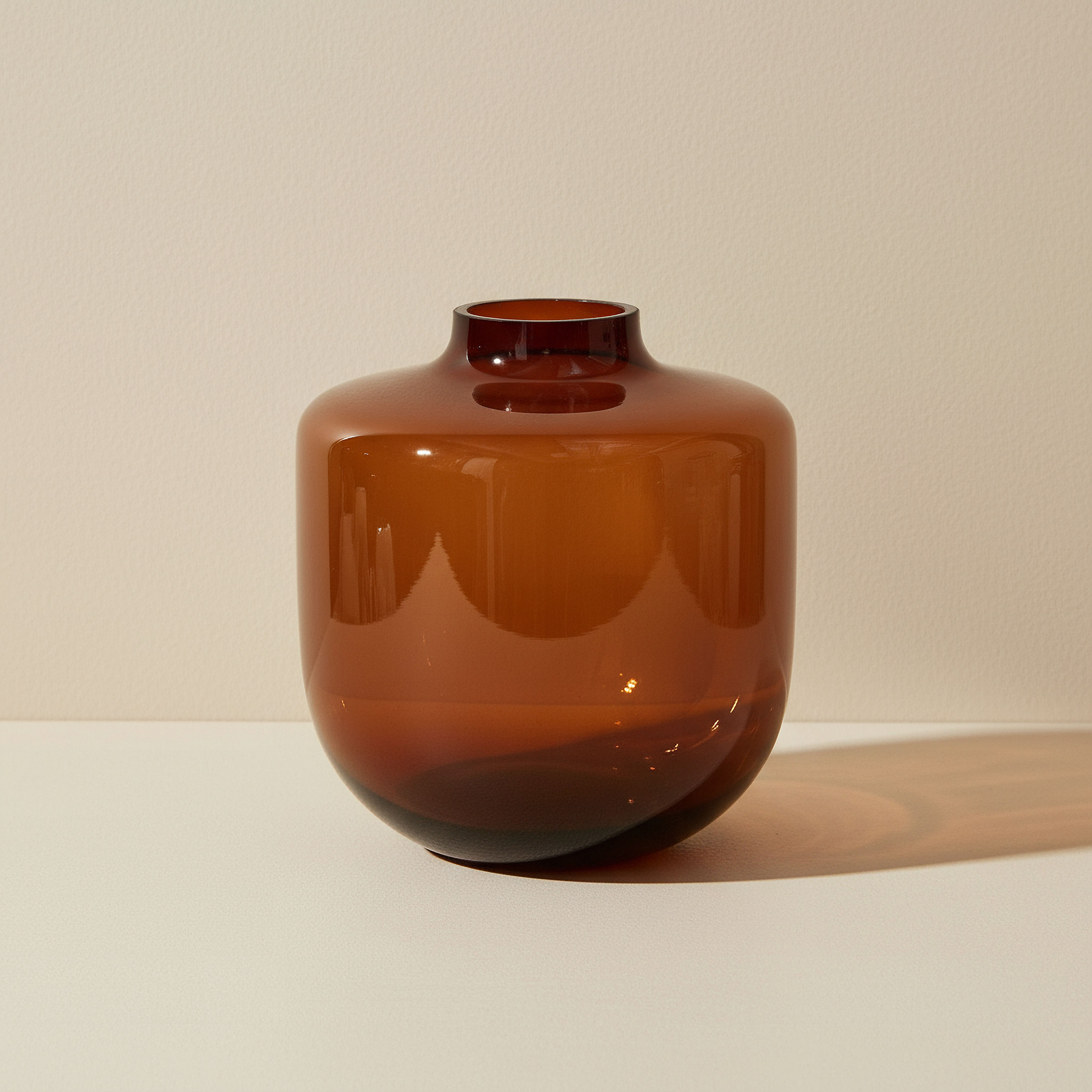 Pedro Decorative Heavy Glass Vase - 19.5x22 cm-hbxbedroom-decorandaccessories-vases-image-1