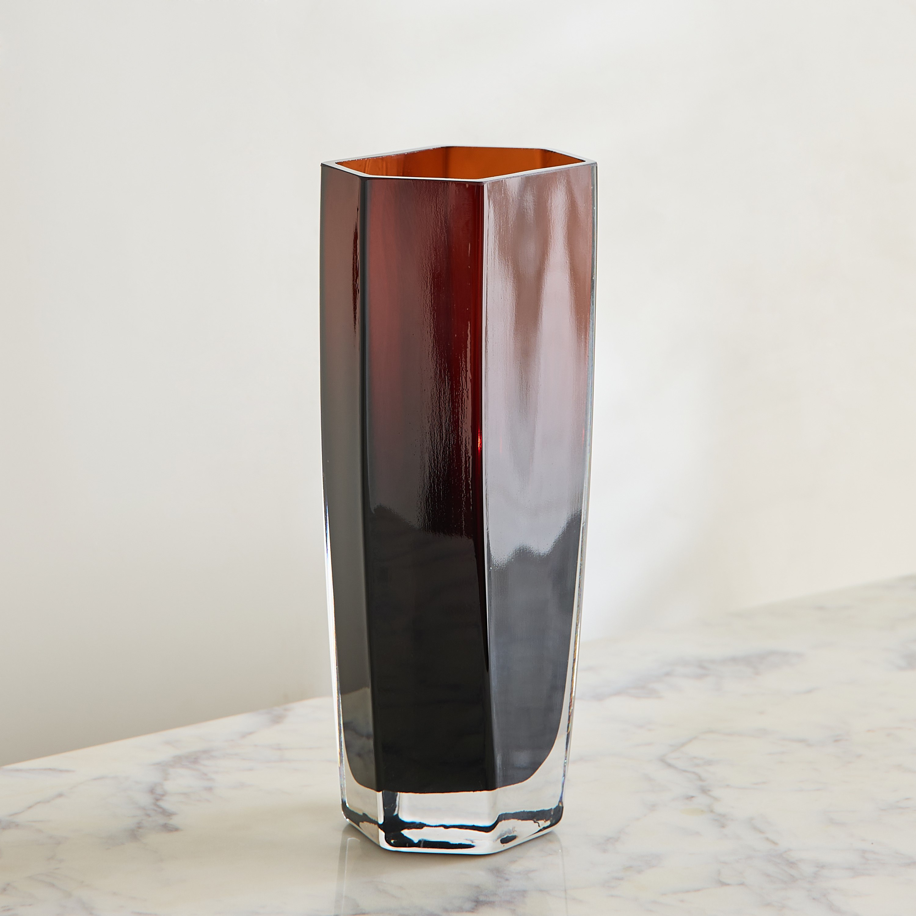 Pedro Decorative Heavy Glass Vase - 11x7x25 cm-hbxbedroom-decorandaccessories-vases-image-5