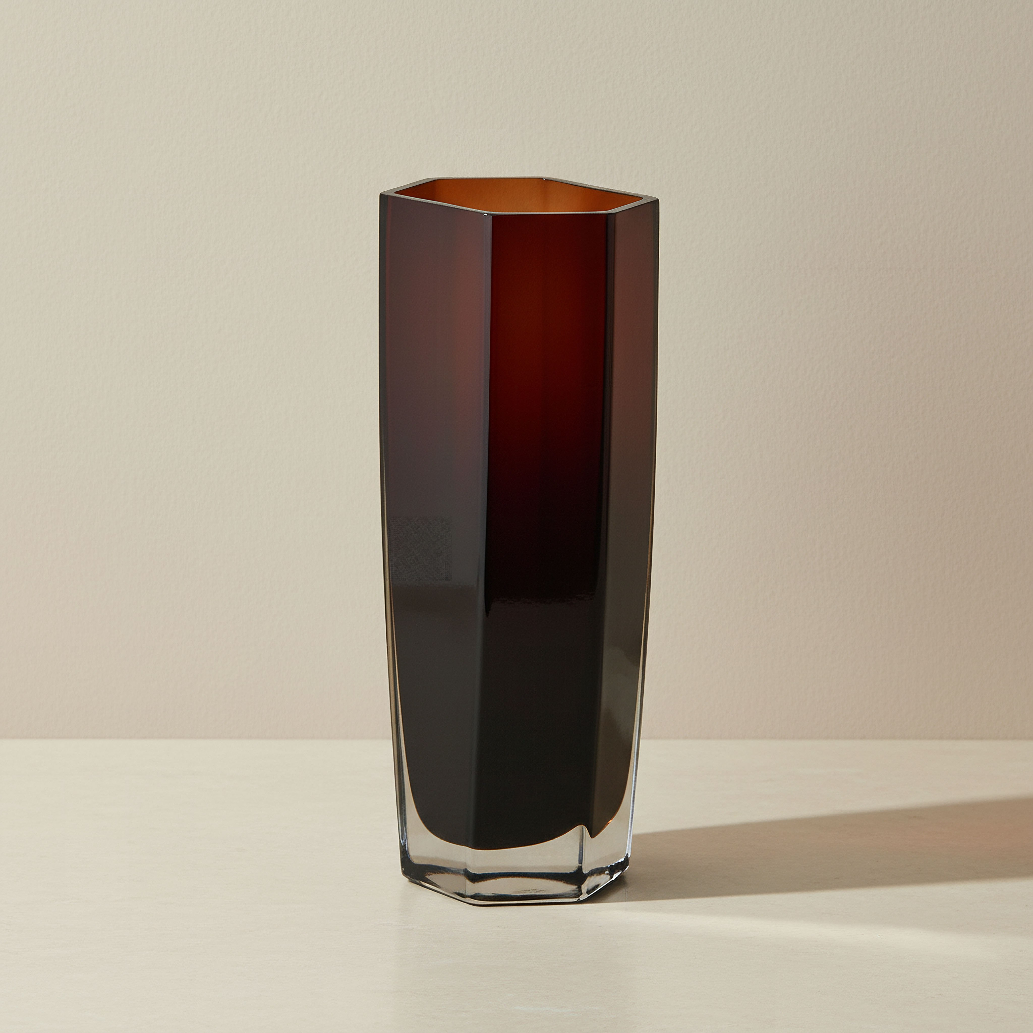 Pedro Decorative Heavy Glass Vase - 11x7x25 cm-hbxbedroom-decorandaccessories-vases-image-1