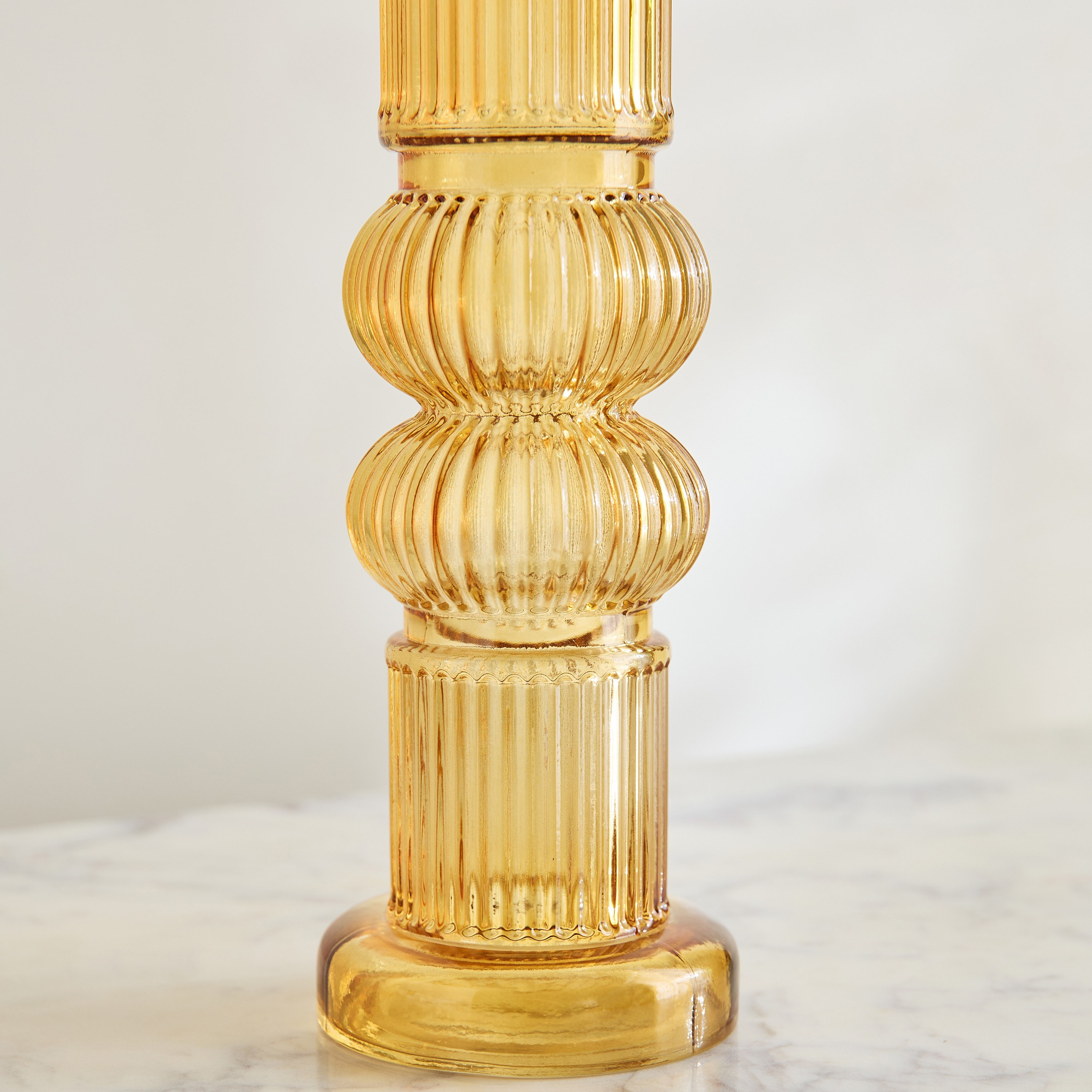 Pedro Decorative Heavy Glass Candleholder - 9x33 cm-hbxlivingroom-decorandaccessories-candleholders-image-3