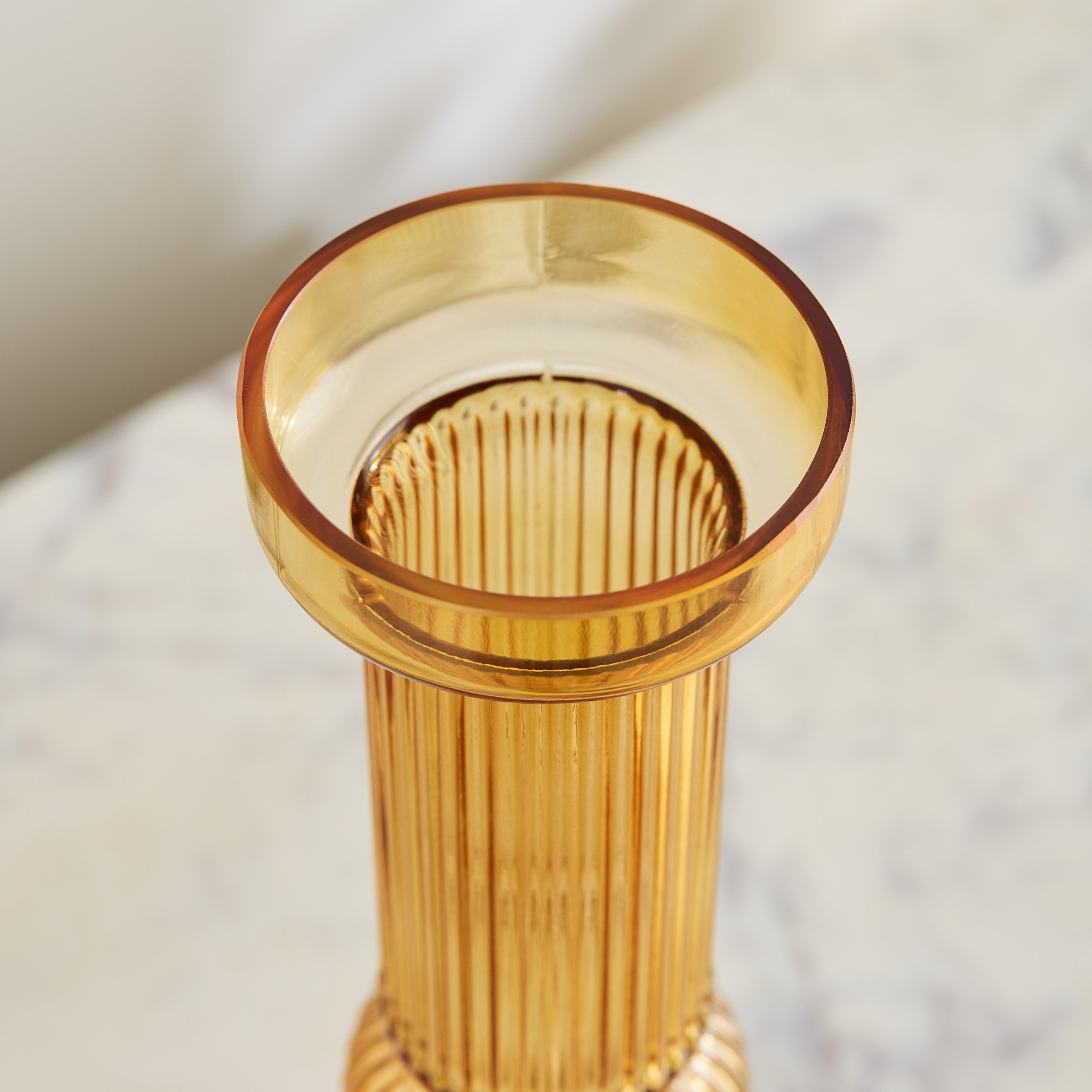 Pedro Decorative Heavy Glass Candleholder - 9x33 cm-hbxlivingroom-decorandaccessories-candleholders-image-4