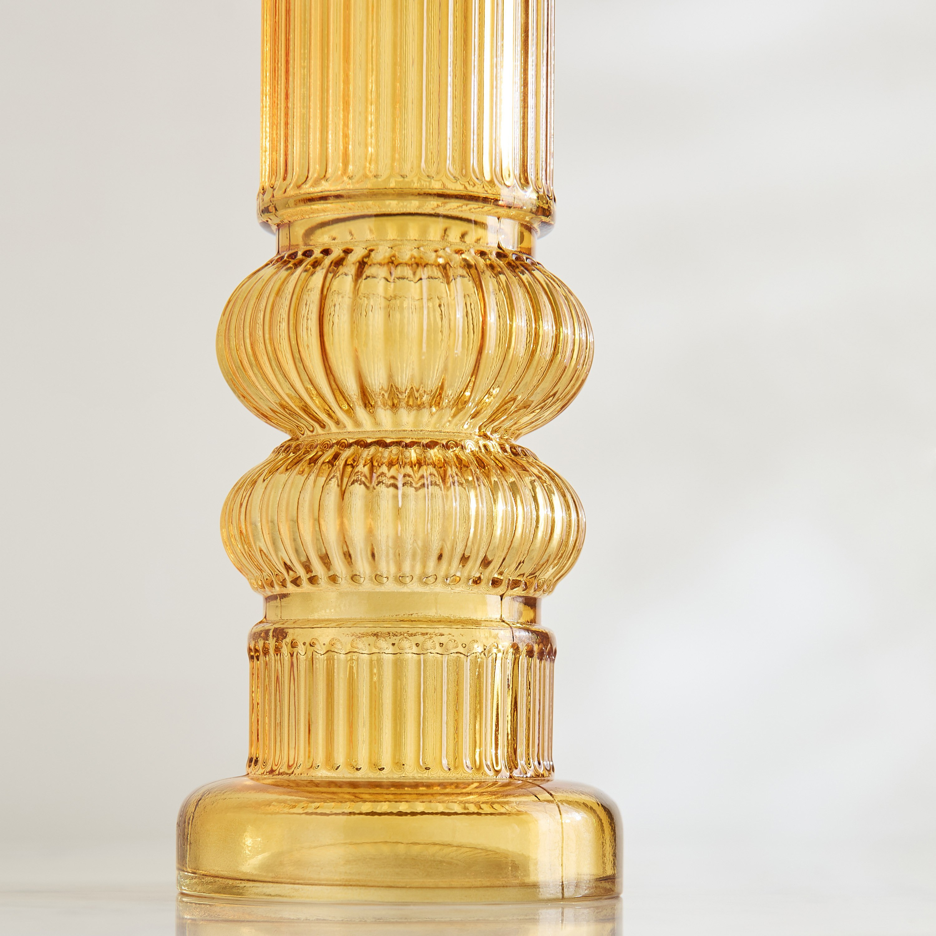 Pedro Decorative Heavy Glass Candleholder - 9.5x26 cm-hbxlivingroom-decorandaccessories-candleholders-image-3